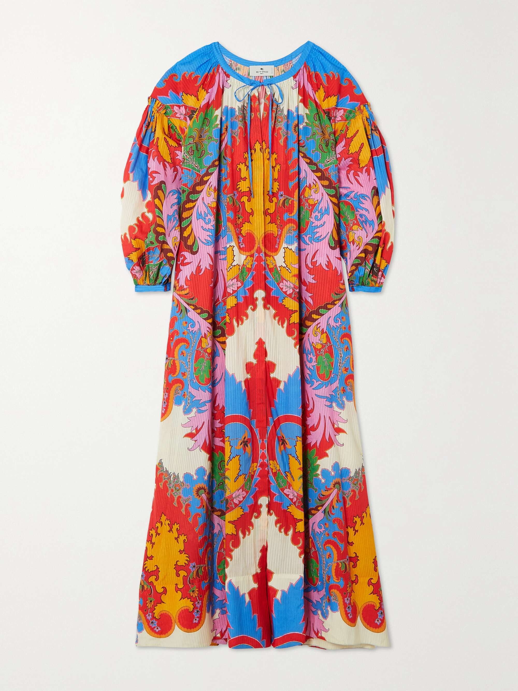 ETRO Ruffled printed cotton and silk-blend jacquard maxi dress | NET-A ...