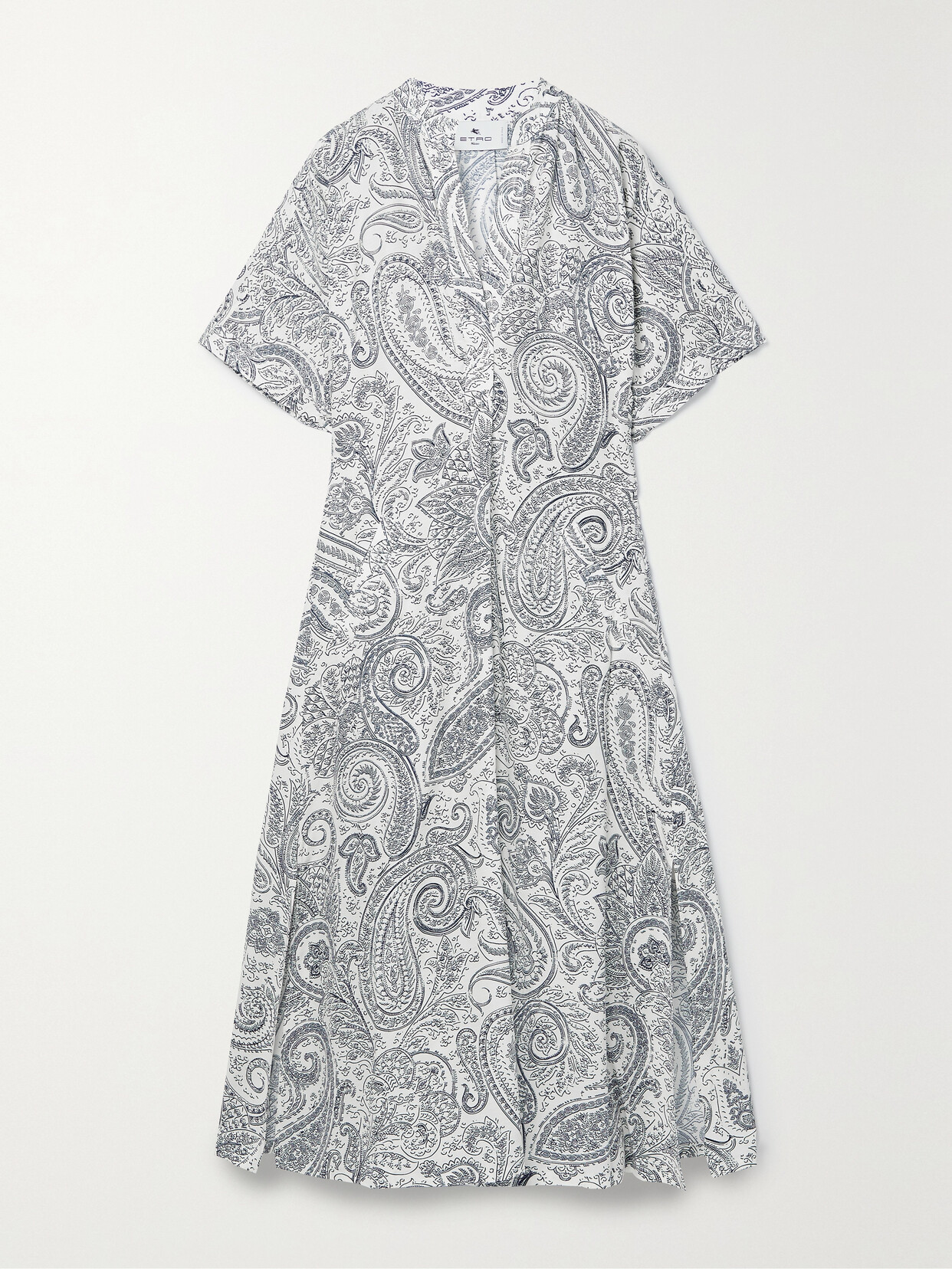 Etro Printed Woven Maxi Dress In White