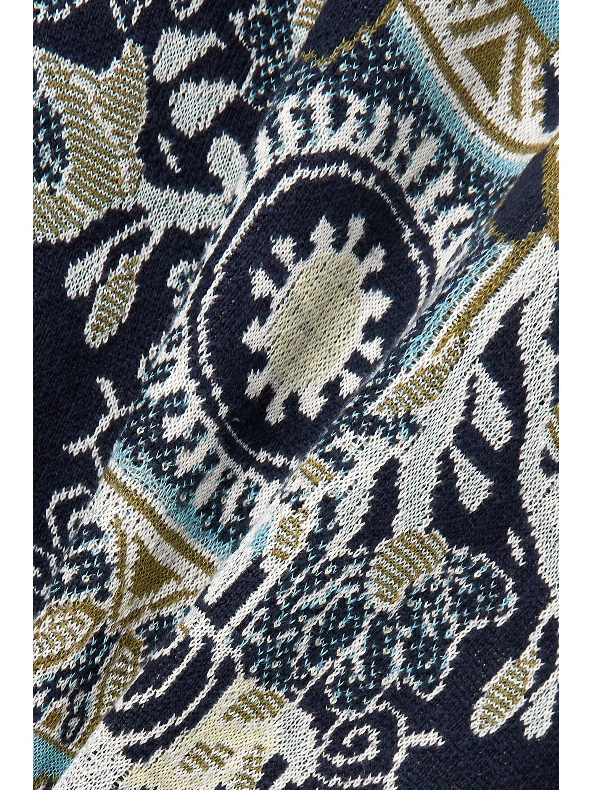ETRO Belted jacquard-knit cardigan