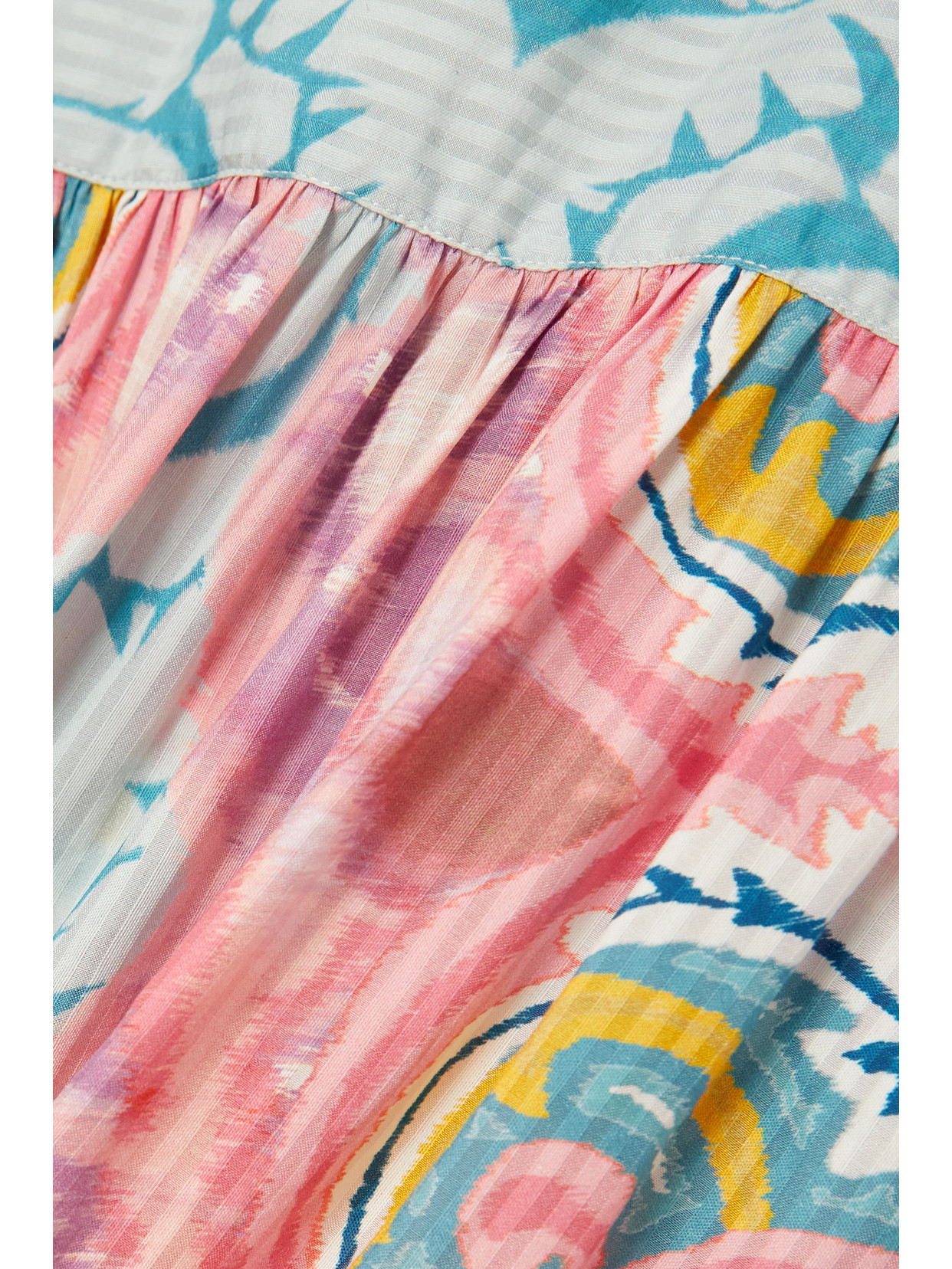 Etro Printed Cotton And Silk-blend Blouse In Blue