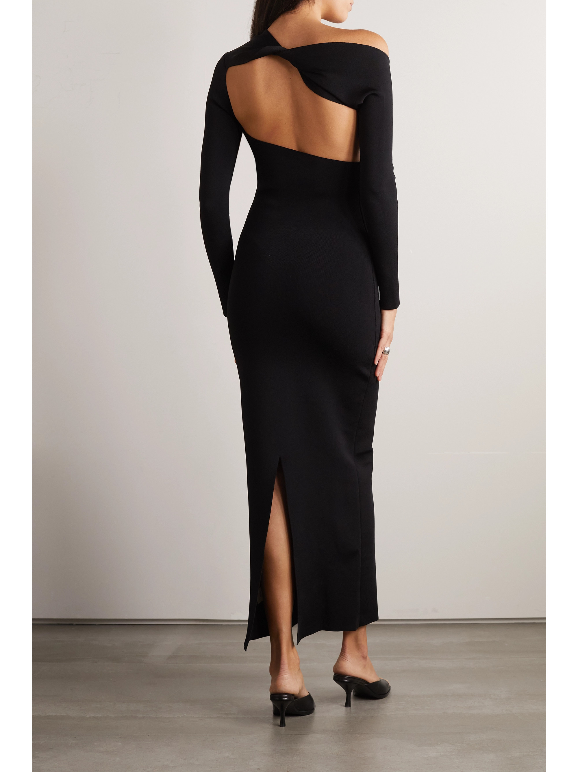 The Row Londrina cutout stretch-crepe midi dress thumbnail