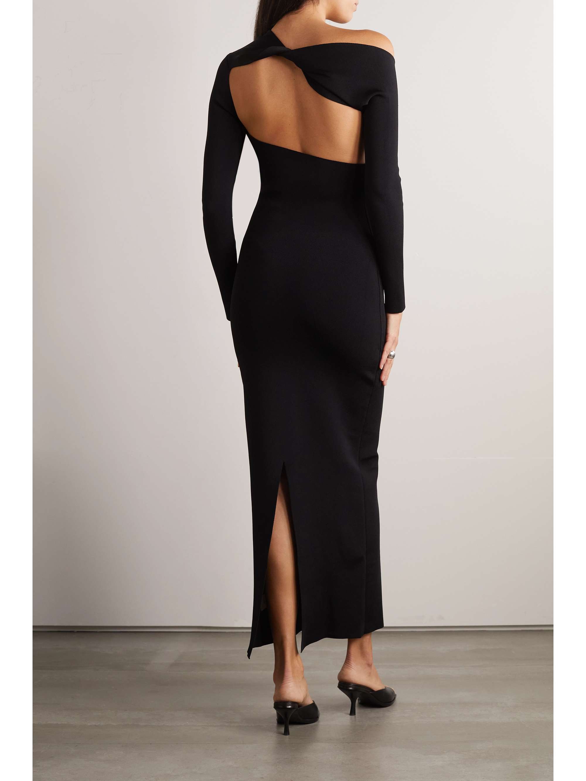 THE ROW Londrina cutout stretch-crepe midi dress | NET-A-PORTER