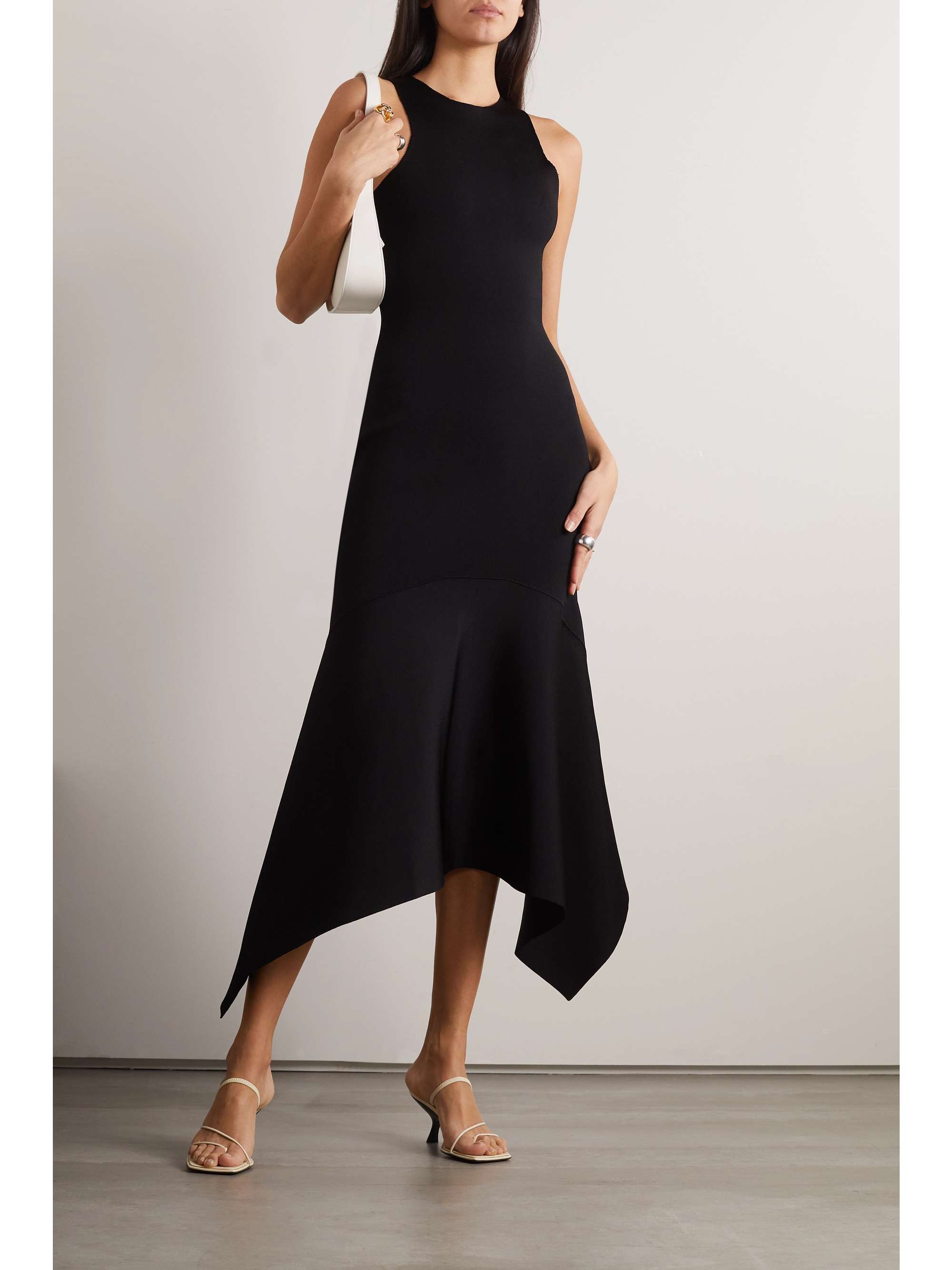 THE ROW Olina asymmetric stretch-crepe midi dress | NET-A-PORTER