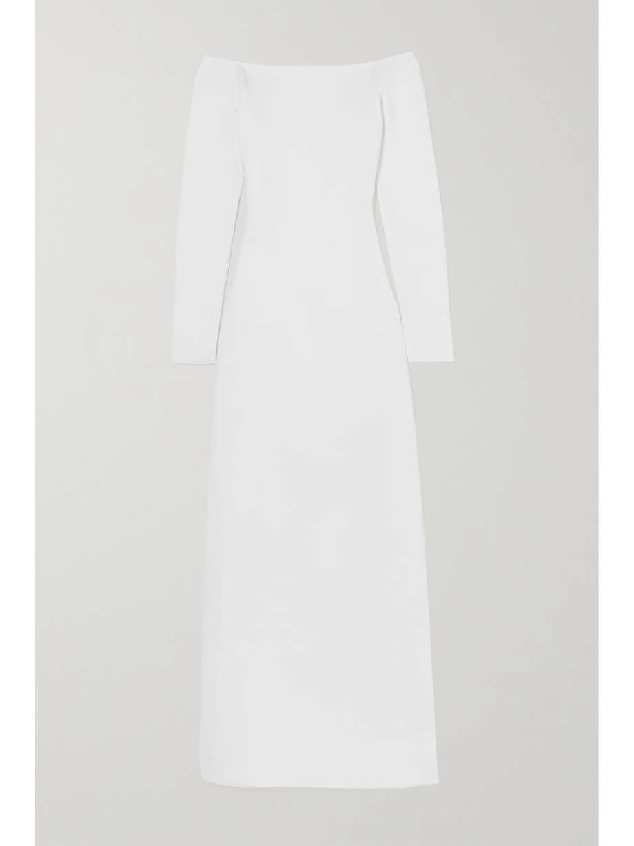 teresina off-the-shoulder stretch-jersey maxi dress