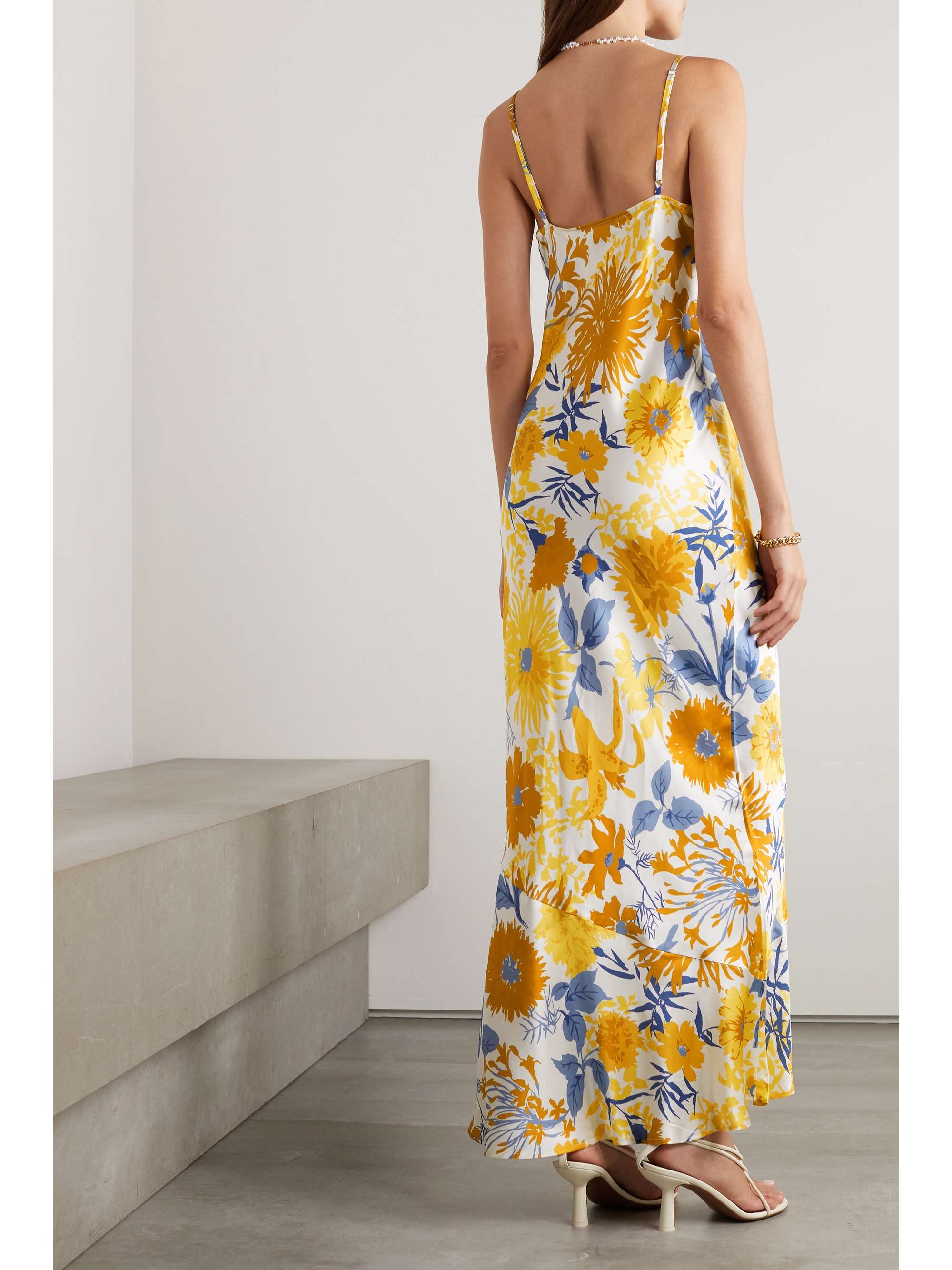 REFORMATION Parma floral-print silk-charmeuse maxi dress