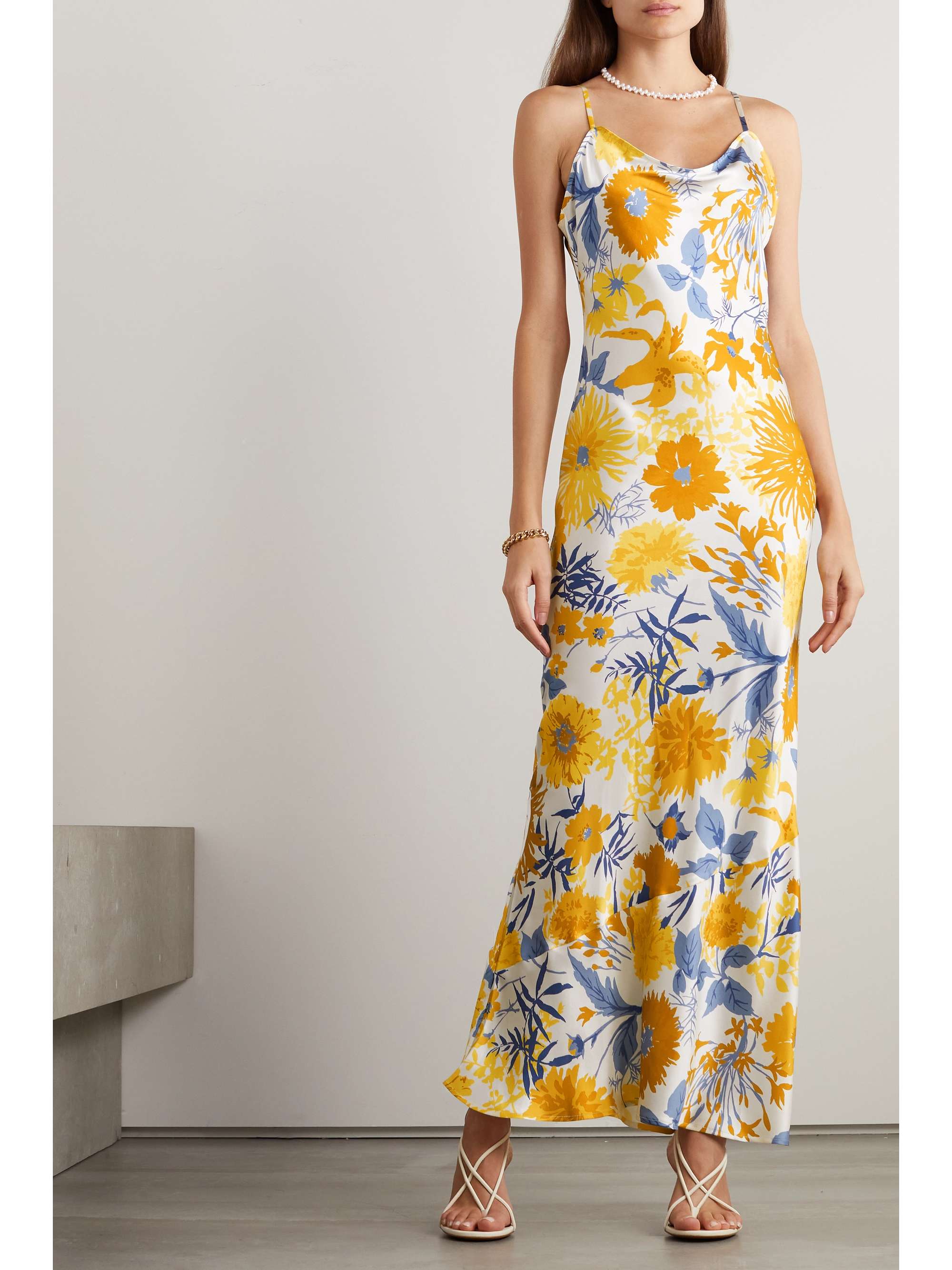 REFORMATION Parma floral-print silk-charmeuse maxi dress