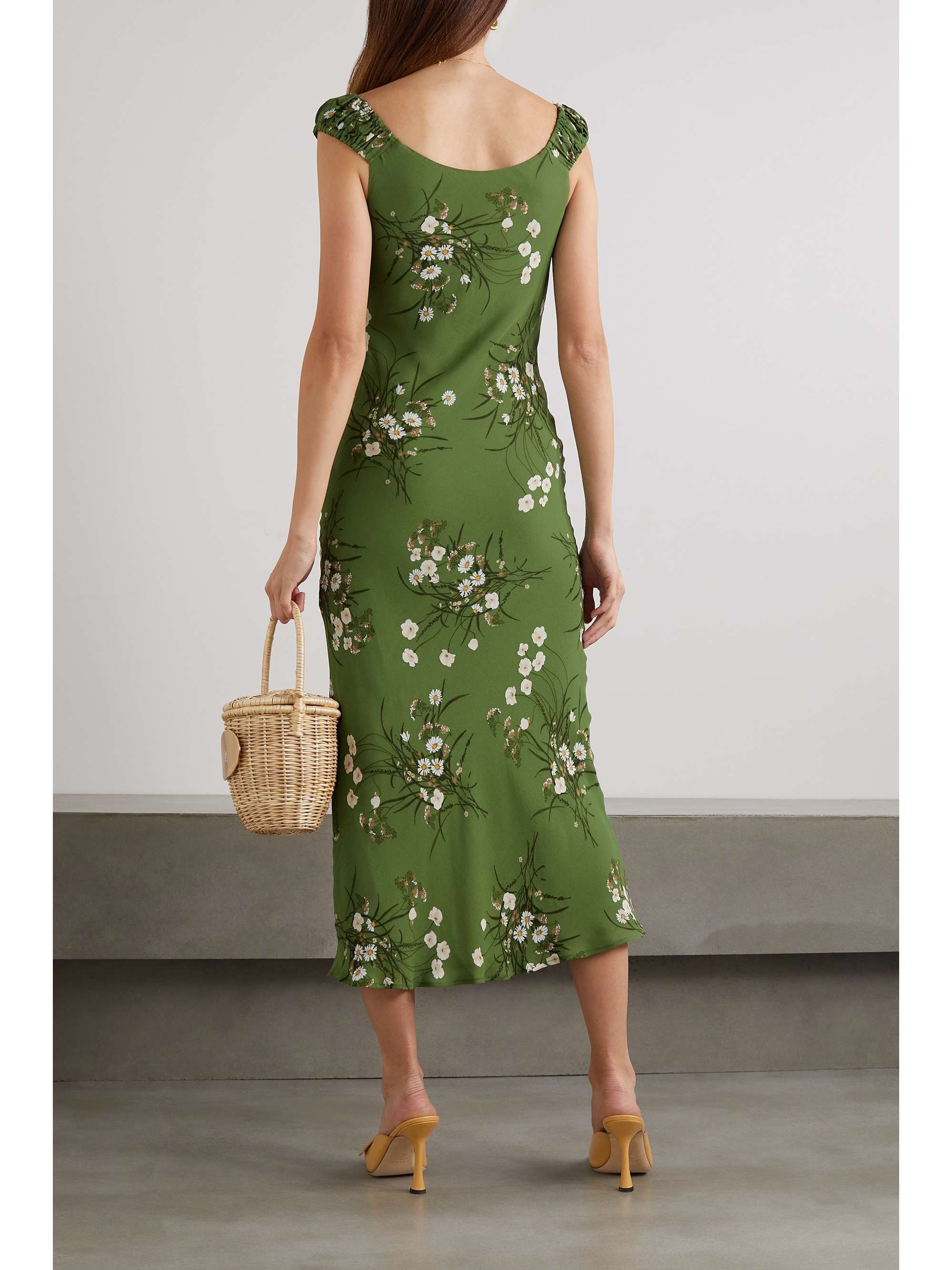 REFORMATION Demy floral-print georgette midi dress