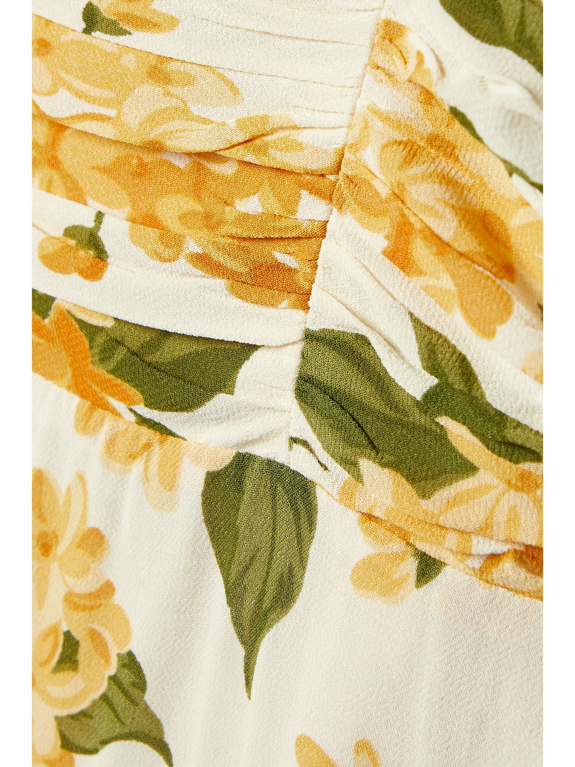 REFORMATION Lore ruched floral-print georgette midi dress