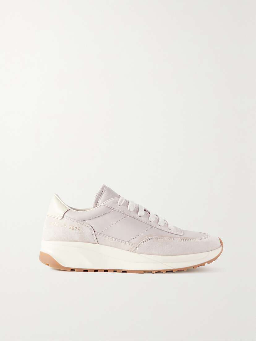 Common Projects Track 80 Leather And Suede Sneakers