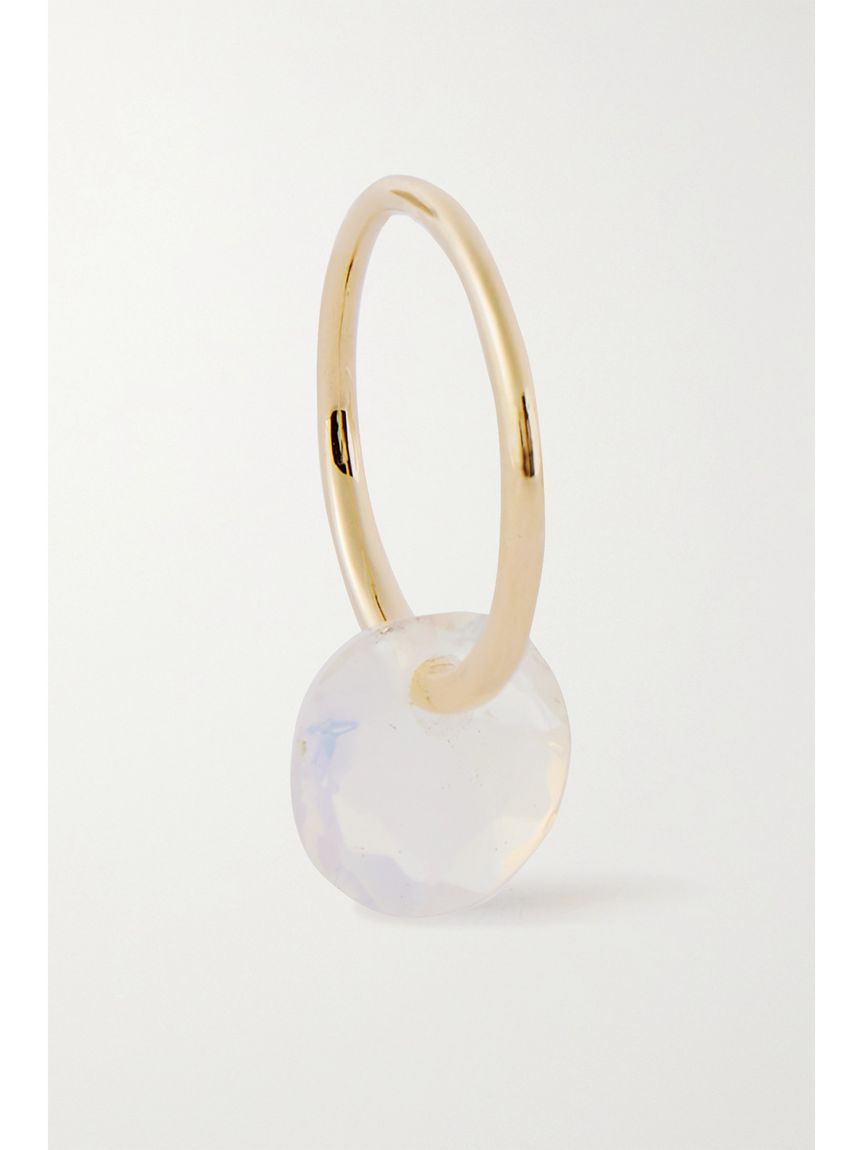 By Pariah - October Birthstone 14-karat Recycled Gold Opal Single Hoop Earring - one size