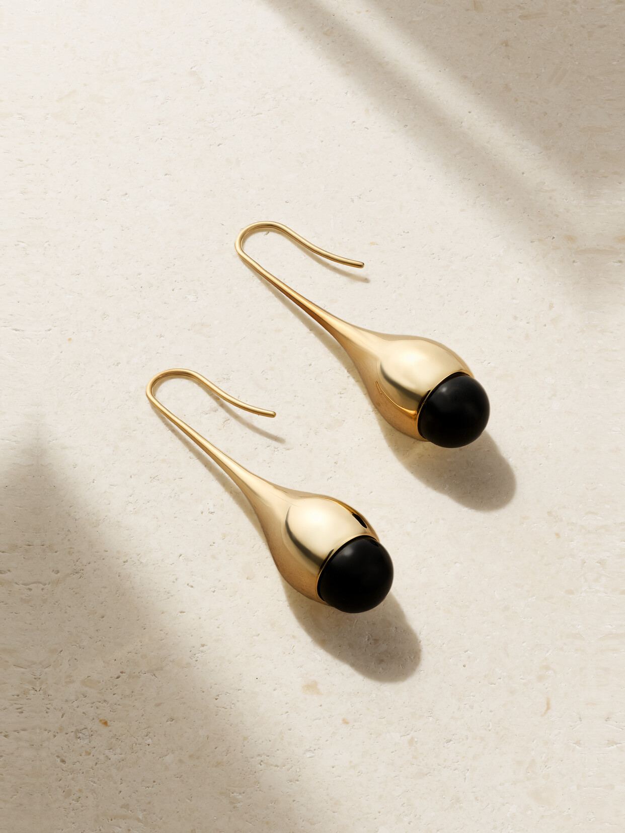By Pariah 14-karat Recycled Gold Onyx Earrings