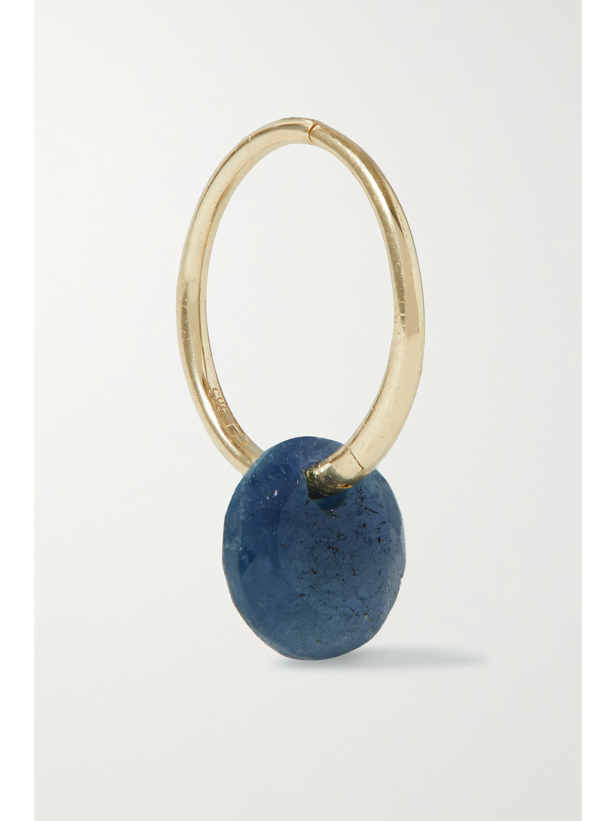 By Pariah - September Birthstone 14-karat Recycled Gold Sapphire Single Hoop Earring - one size