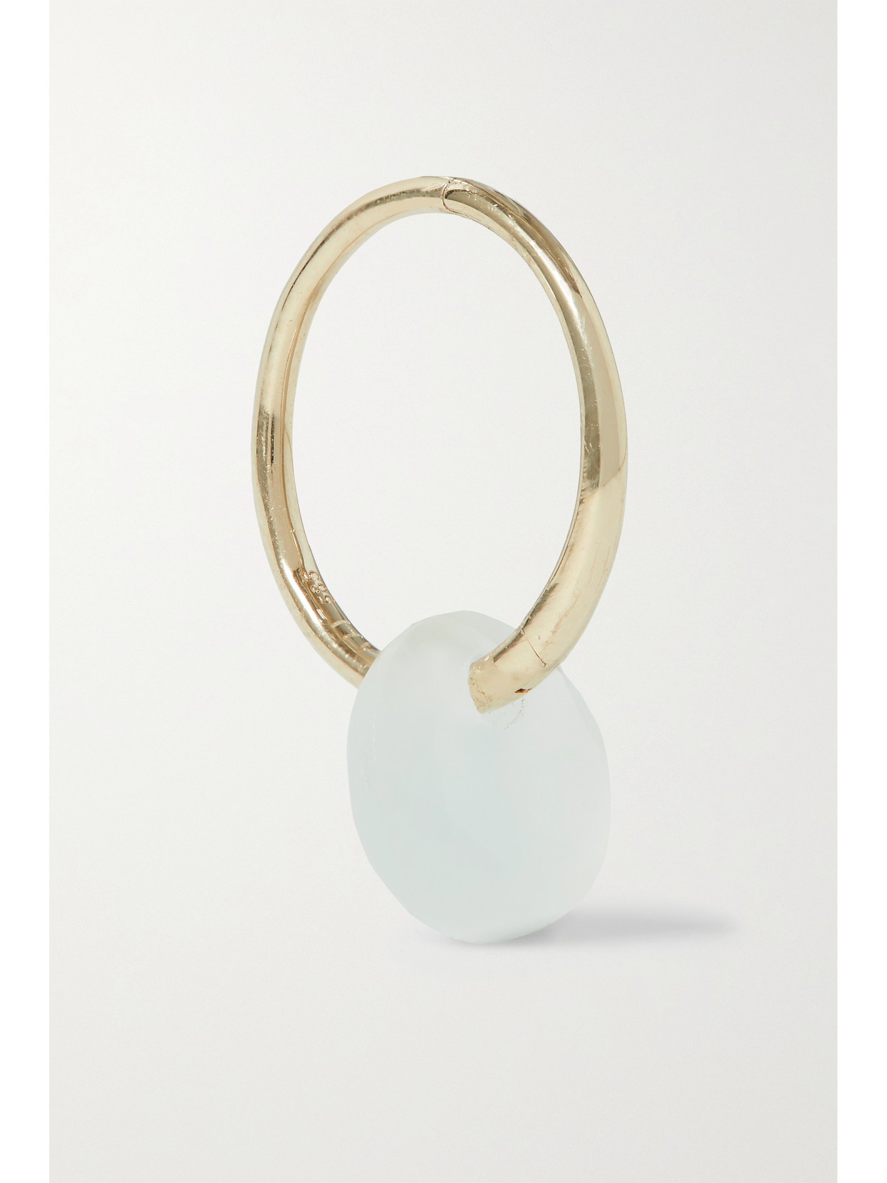 By Pariah - June Birthstone 14-karat Recycled Gold Moonstone Single Hoop Earring - one size