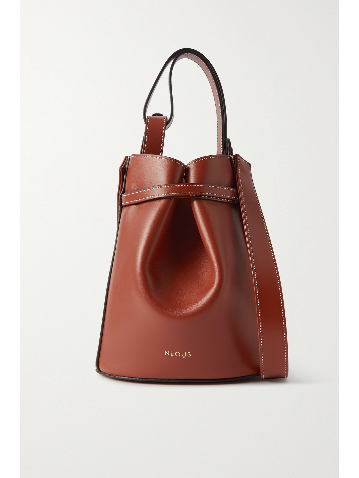 NEOUS - Sigma Leather Bucket Bag - Brown