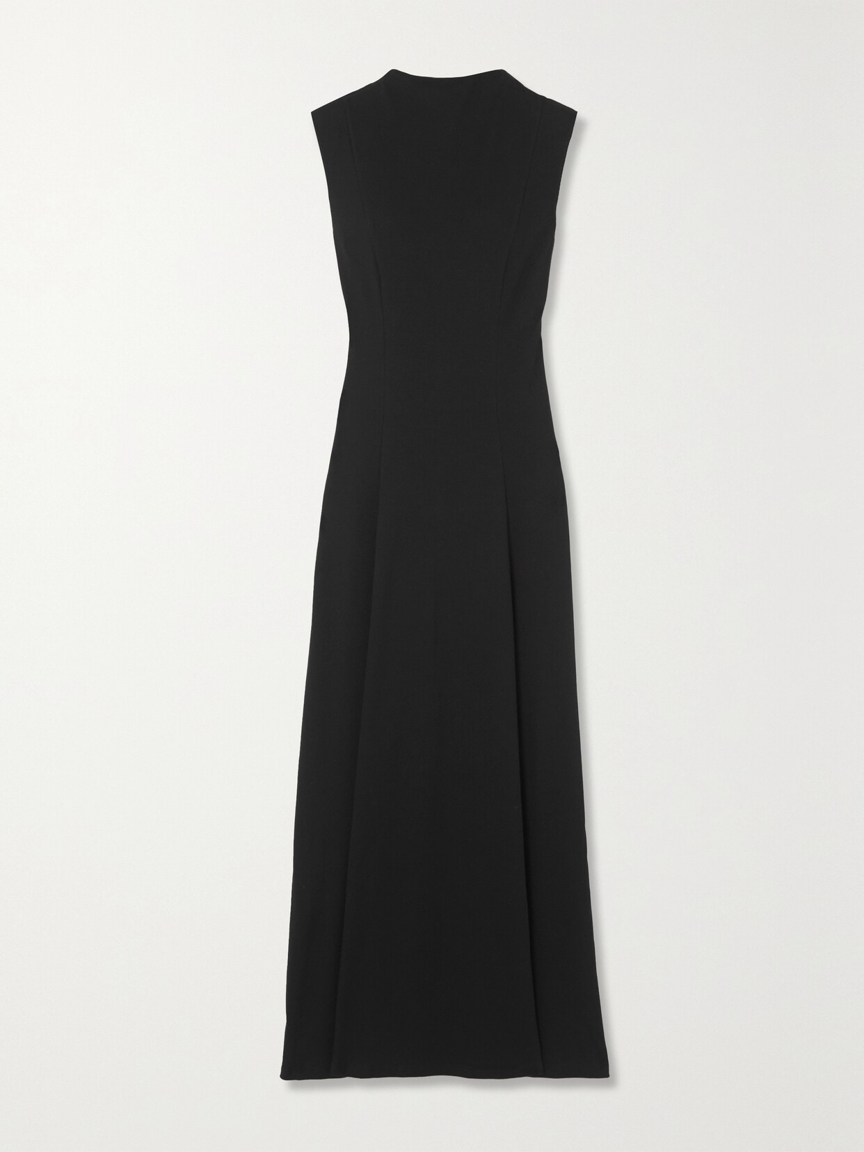 Anna Quan Julia Ribbed Stretch-cotton Jersey Maxi Dress In Black