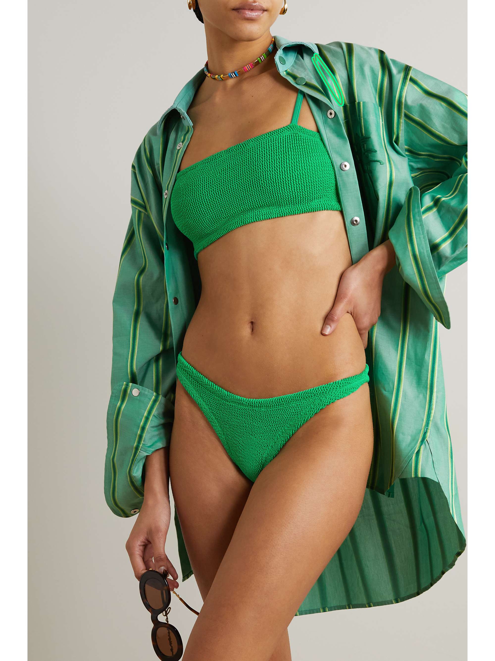 HUNZA G + NET SUSTAIN Gigi seersucker bikini