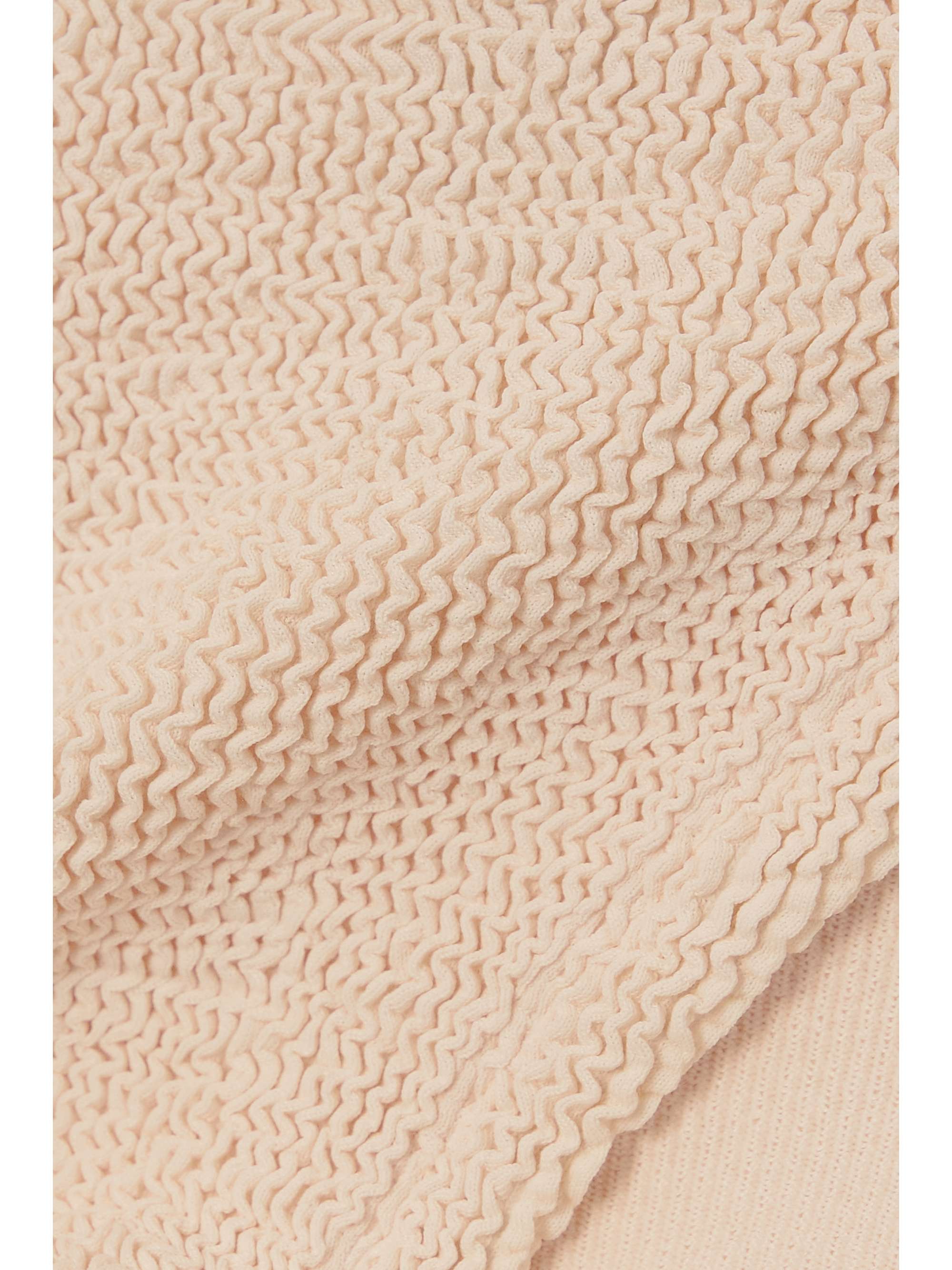 HUNZA G + NET SUSTAIN embellished seersucker bikini