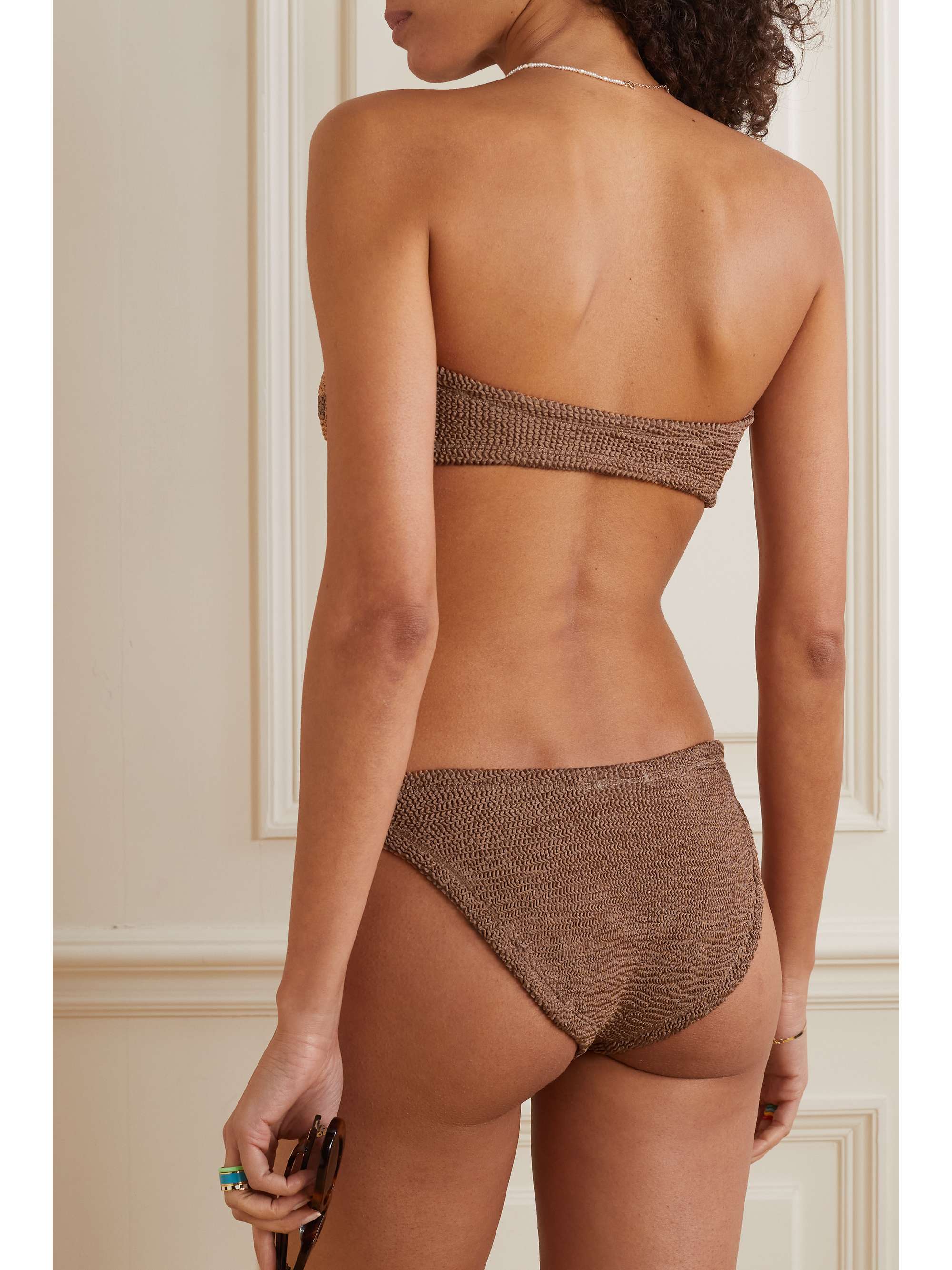 HUNZA G + NET SUSTAIN Jean seersucker bandeau bikini