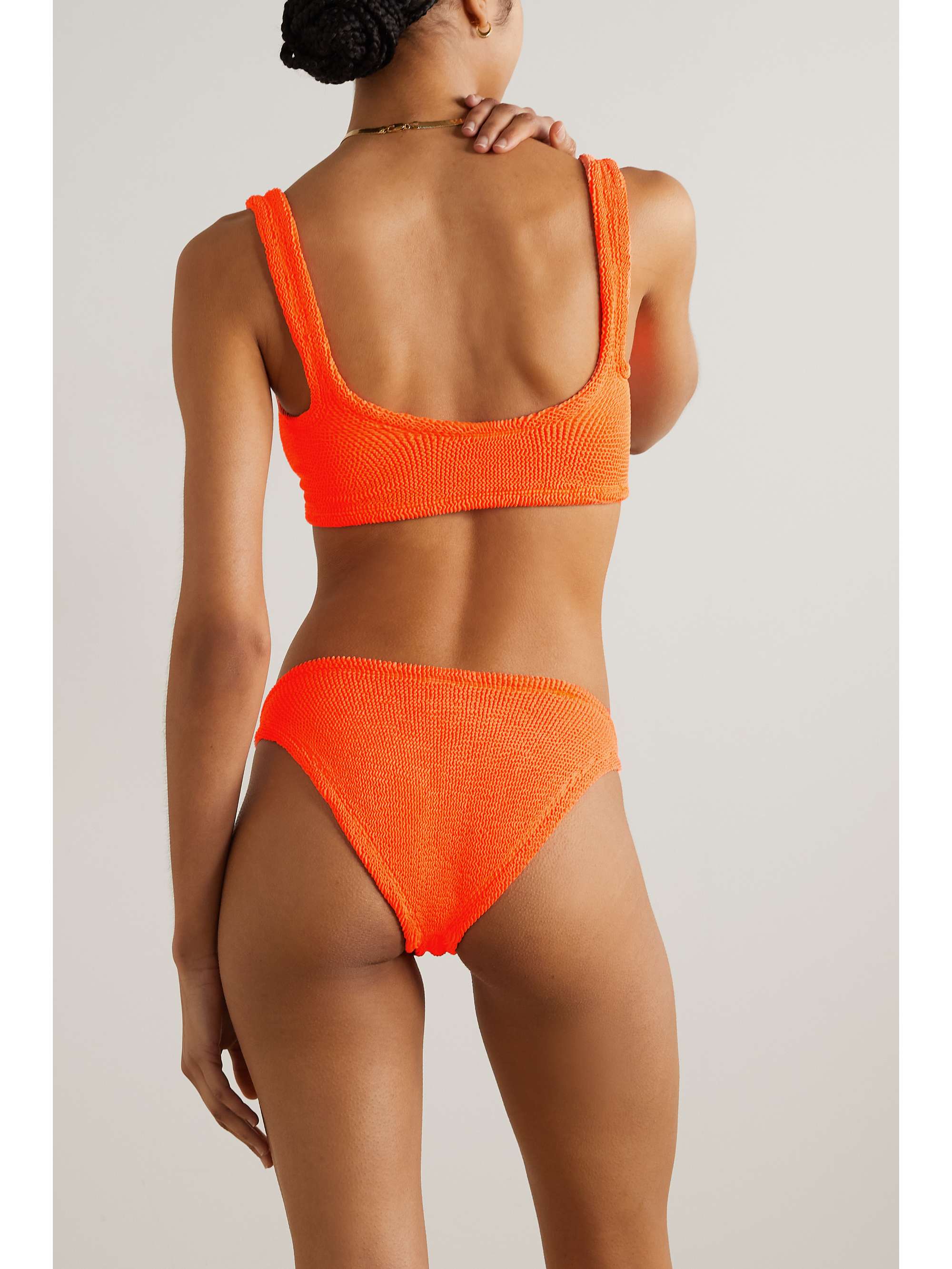 HUNZA G + NET SUSTAIN Xandra seersucker bikini