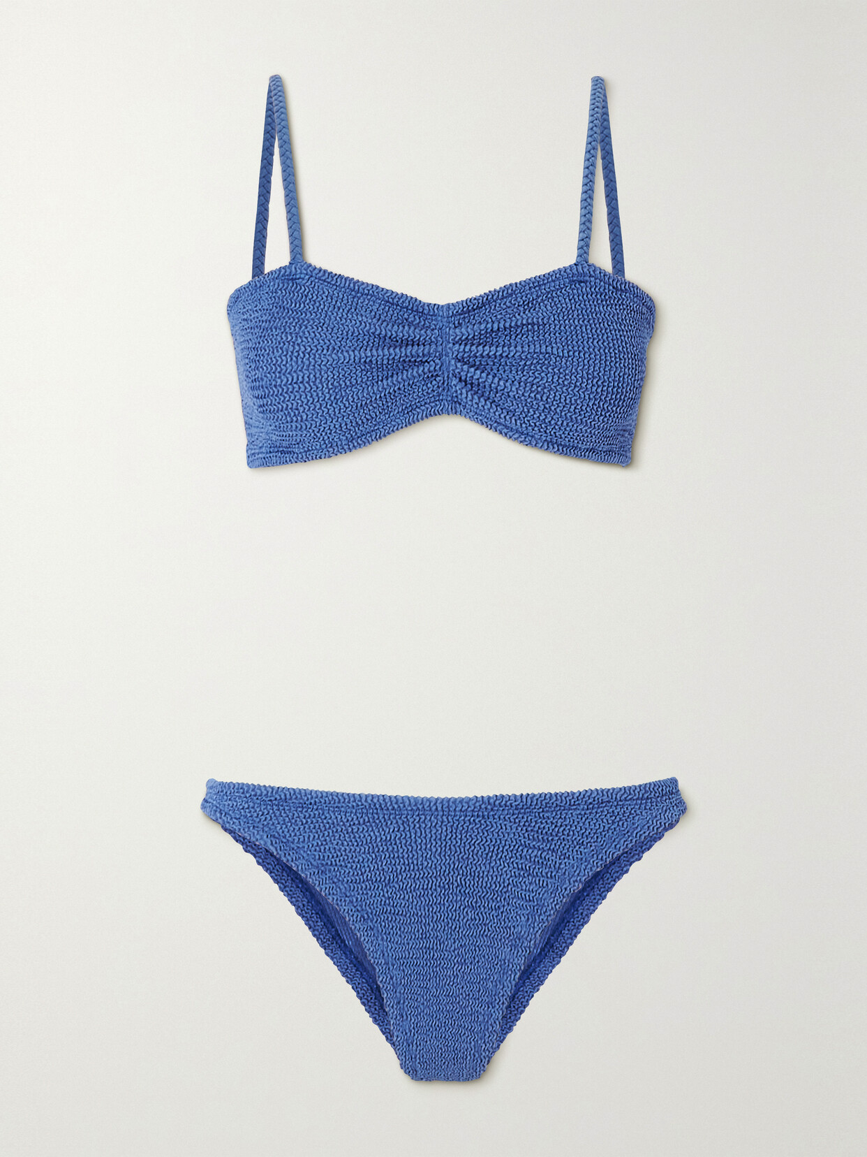 Hunza G - + Net Sustain Aura Seersucker Bikini - Blue