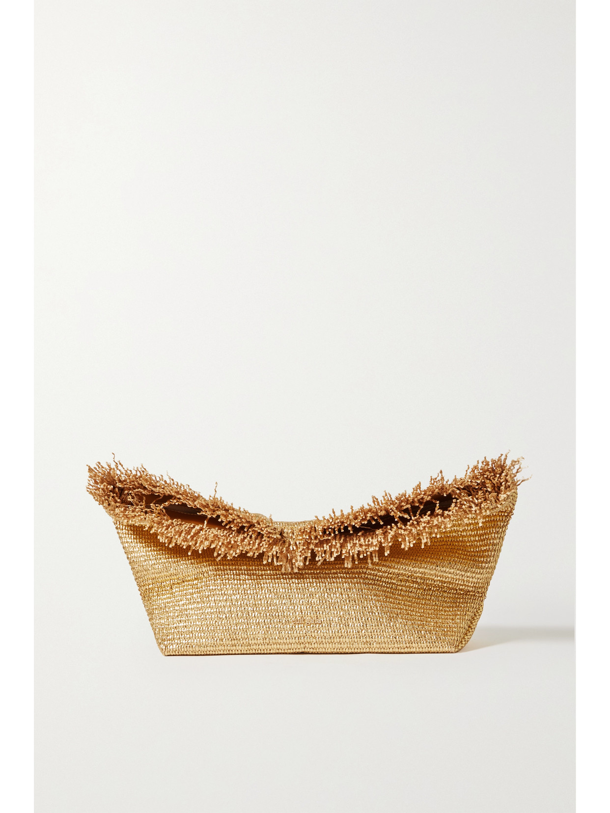 Cult Gaia - Shanti Metallic Raffia Clutch - Gold