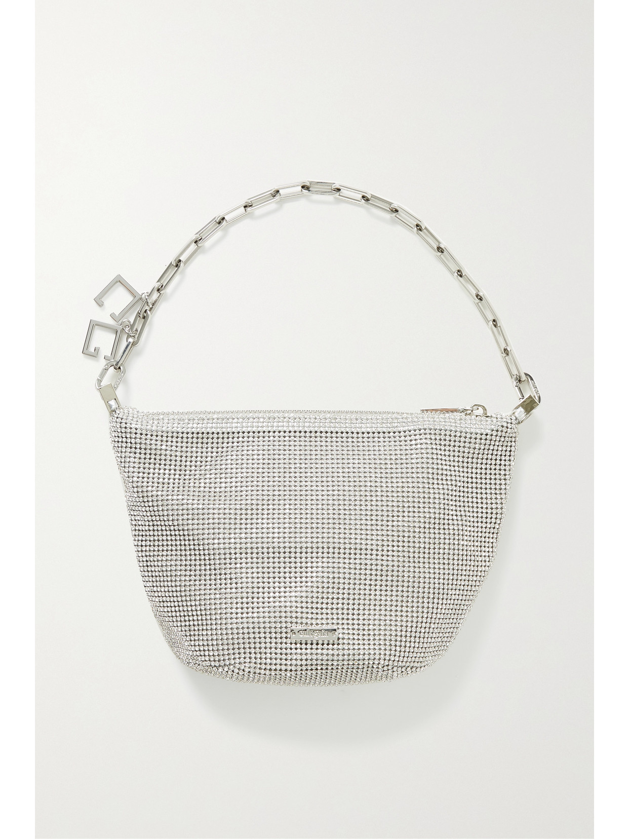 Cult Gaia - Gia Mini Crystal-embellished Mesh Shoulder Bag - Silver