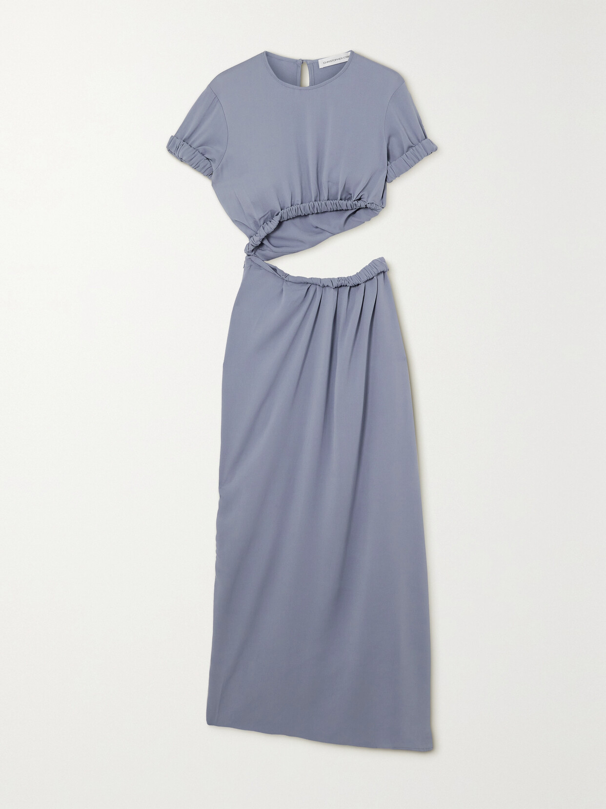 Christopher Esber - Cutout Piqué Maxi Dress - Blue