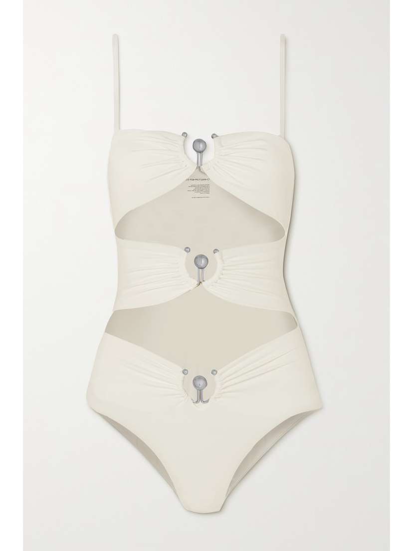 Christopher Esber Embellished Cutout Swimsuit