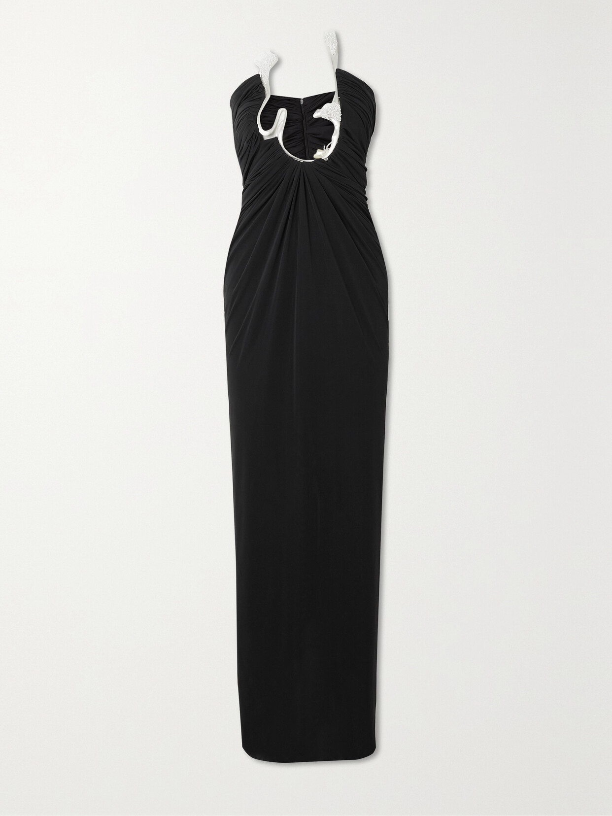 Christopher Esber - Strapless Cutout Embellished Stretch-jersey Maxi Dress - Black