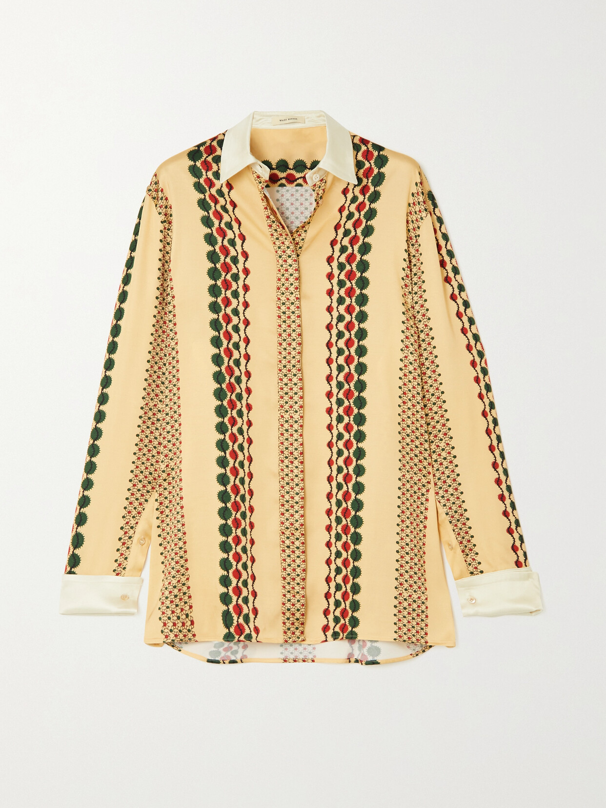 Wales Bonner Acoustic Printed Satin Shirt - Neutrals