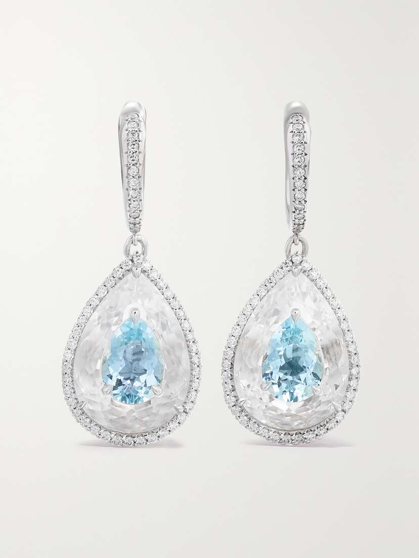 Boghossian 18-karat White Gold Multi-stone Earrings