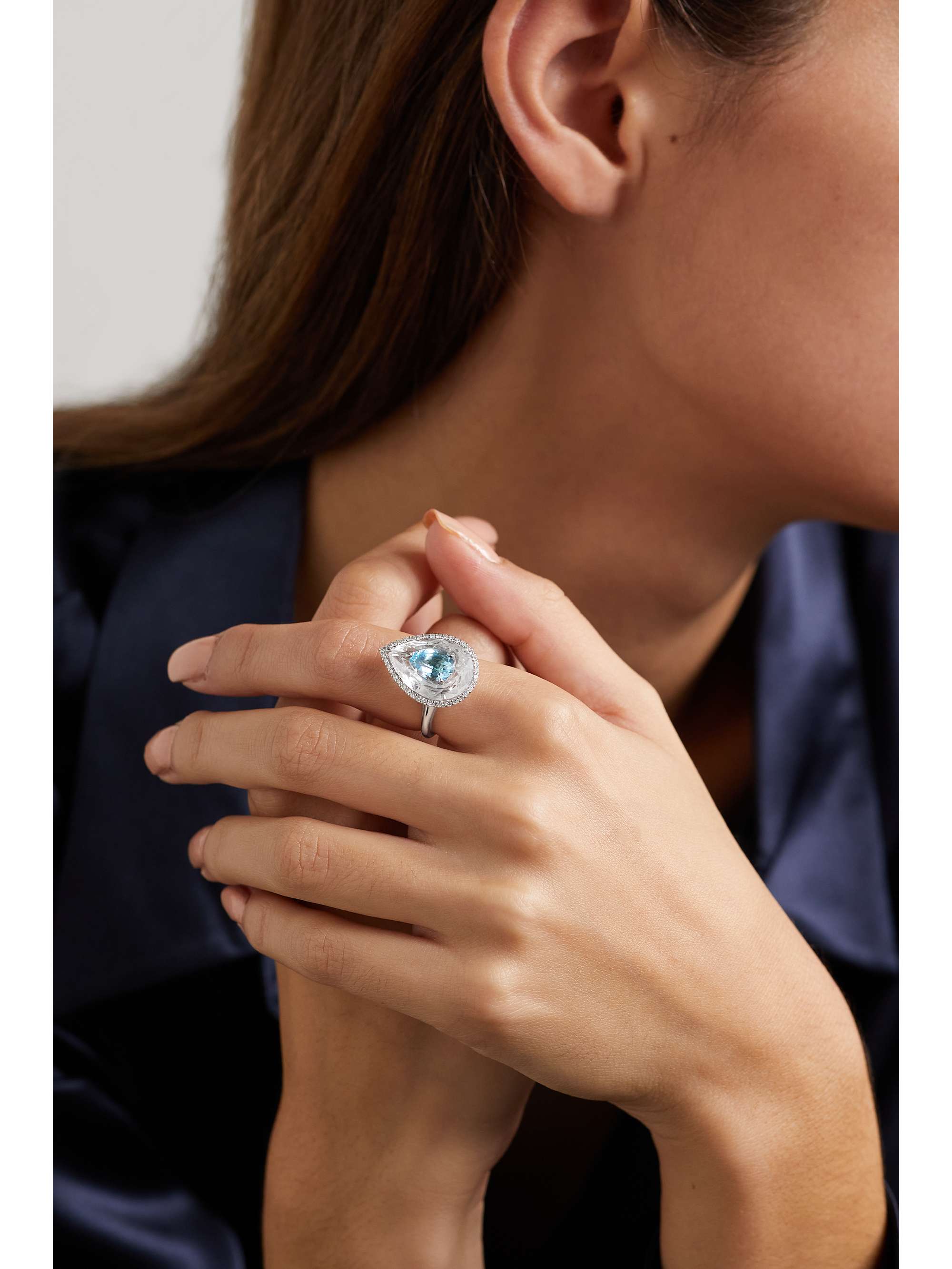 White gold hotsell stone