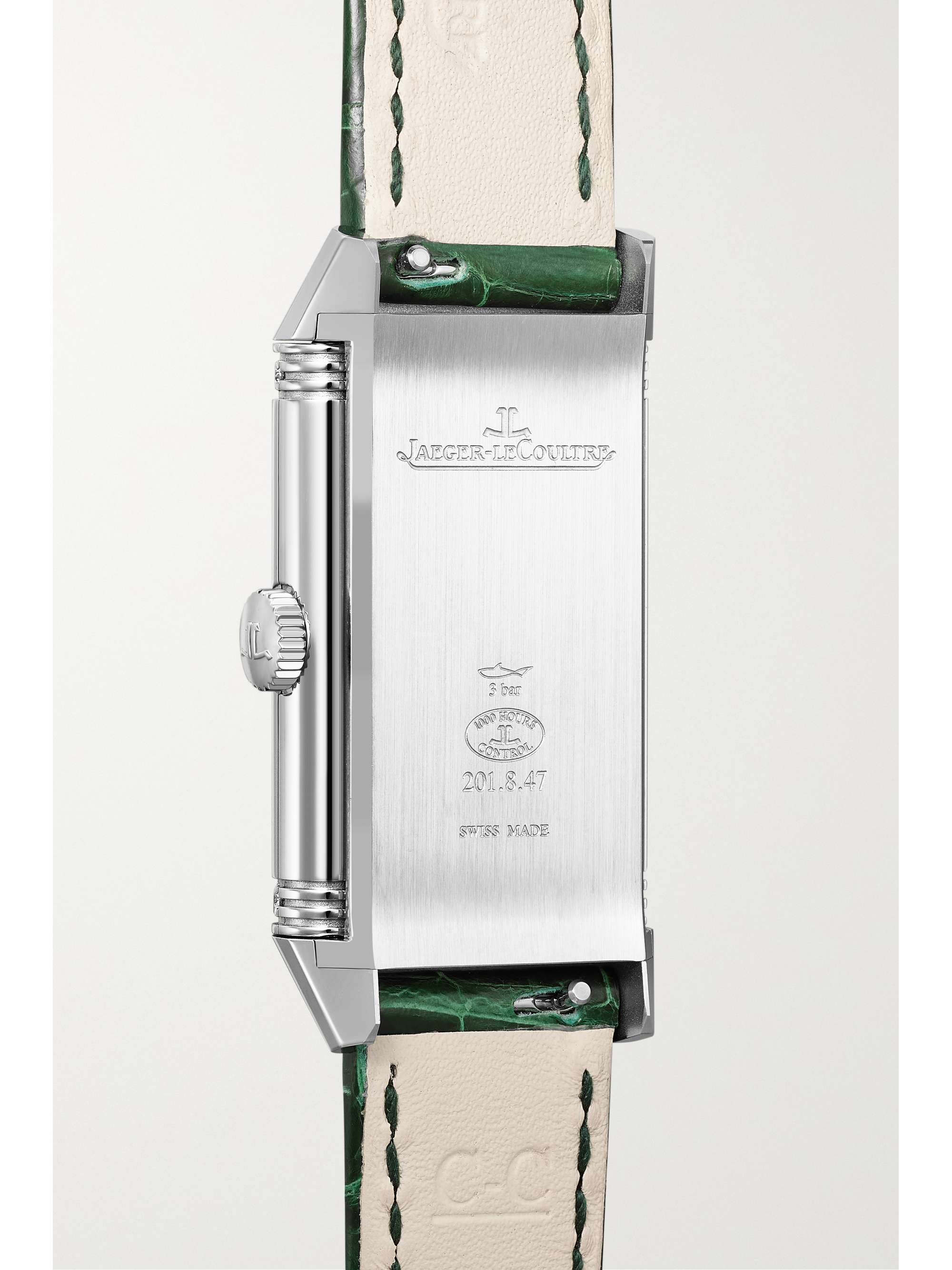 JAEGER LECOULTRE Reverso One 钻石精钢腕表（短吻鳄鱼皮表带）