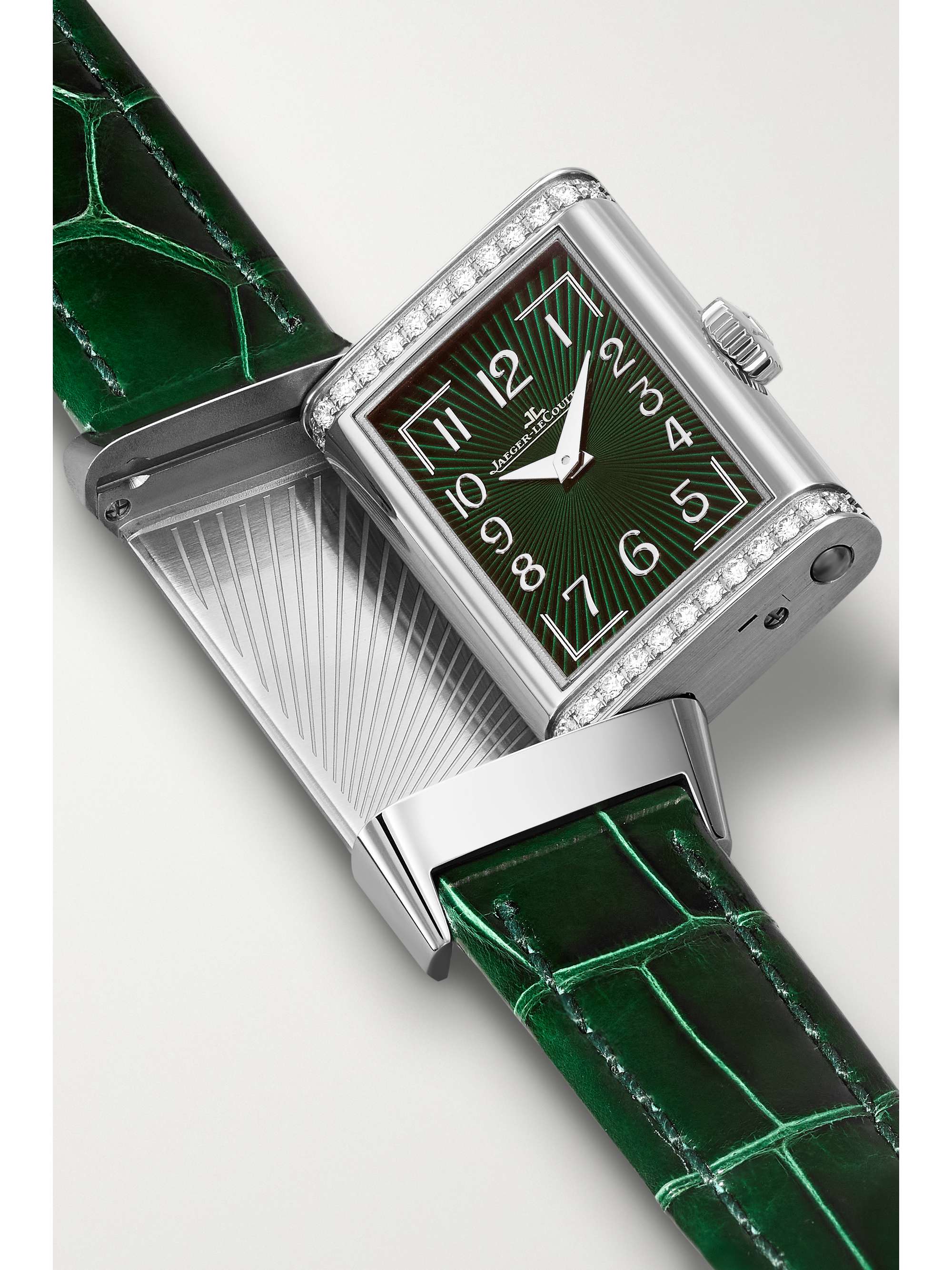 JAEGER LECOULTRE Reverso One 钻石精钢腕表（短吻鳄鱼皮表带）