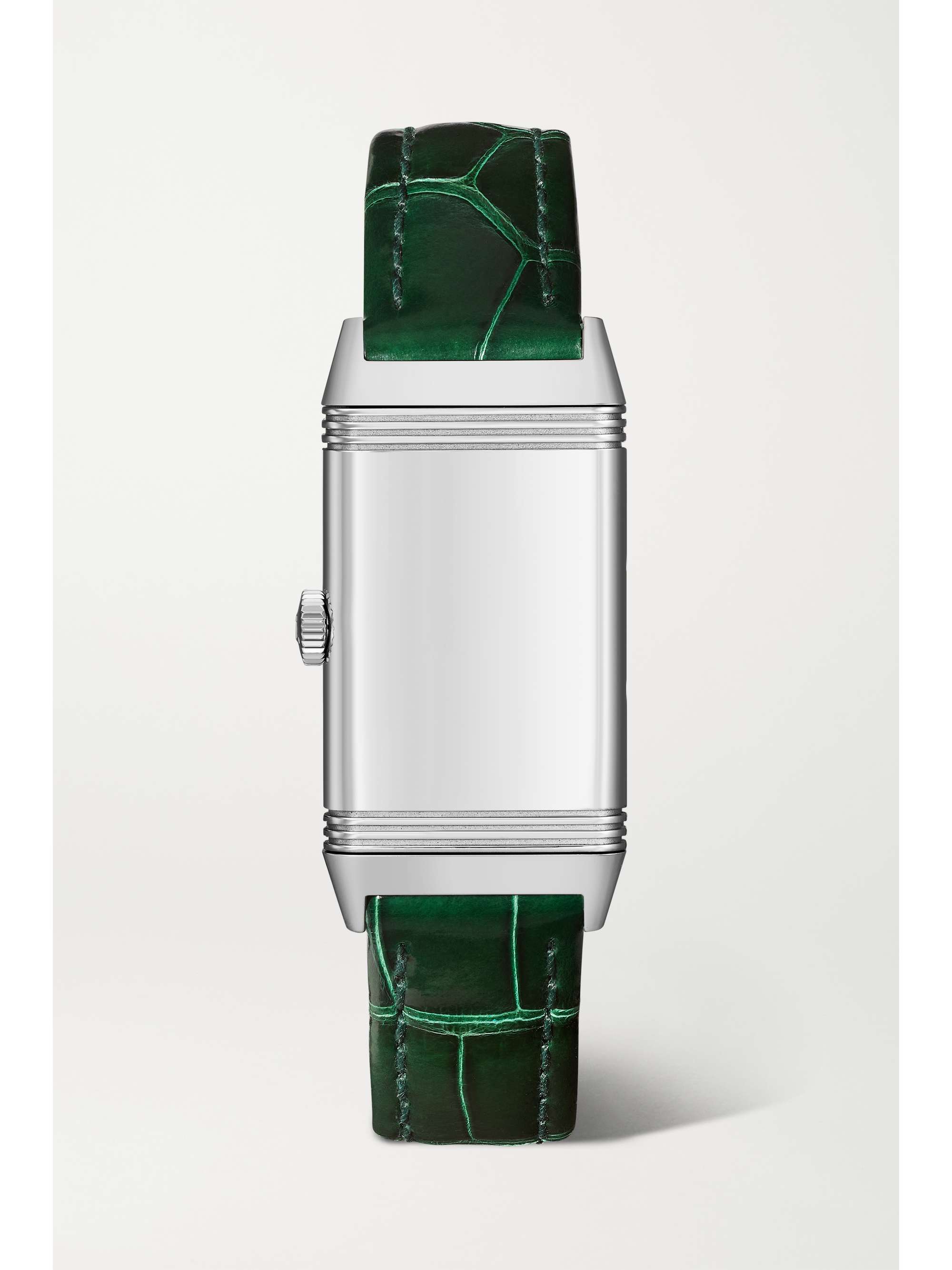JAEGER LECOULTRE Reverso One 钻石精钢腕表（短吻鳄鱼皮表带）