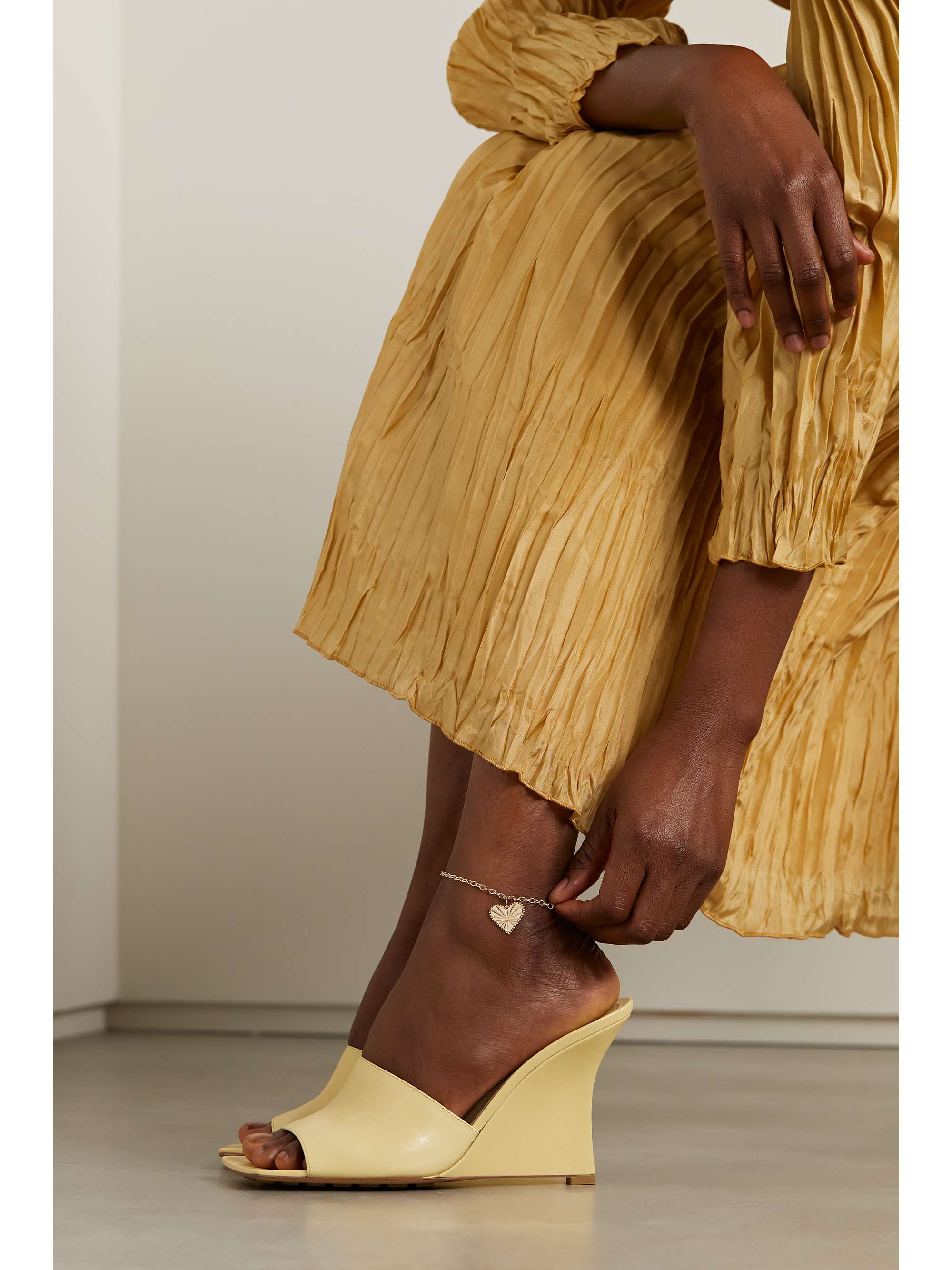 MARLO LAZ Pour Toujours 14-karat gold diamond anklet