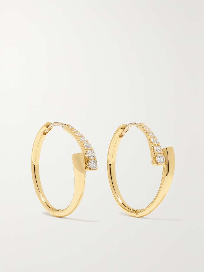 Melissa Kaye Lola 18-karat Gold Diamond Earrings