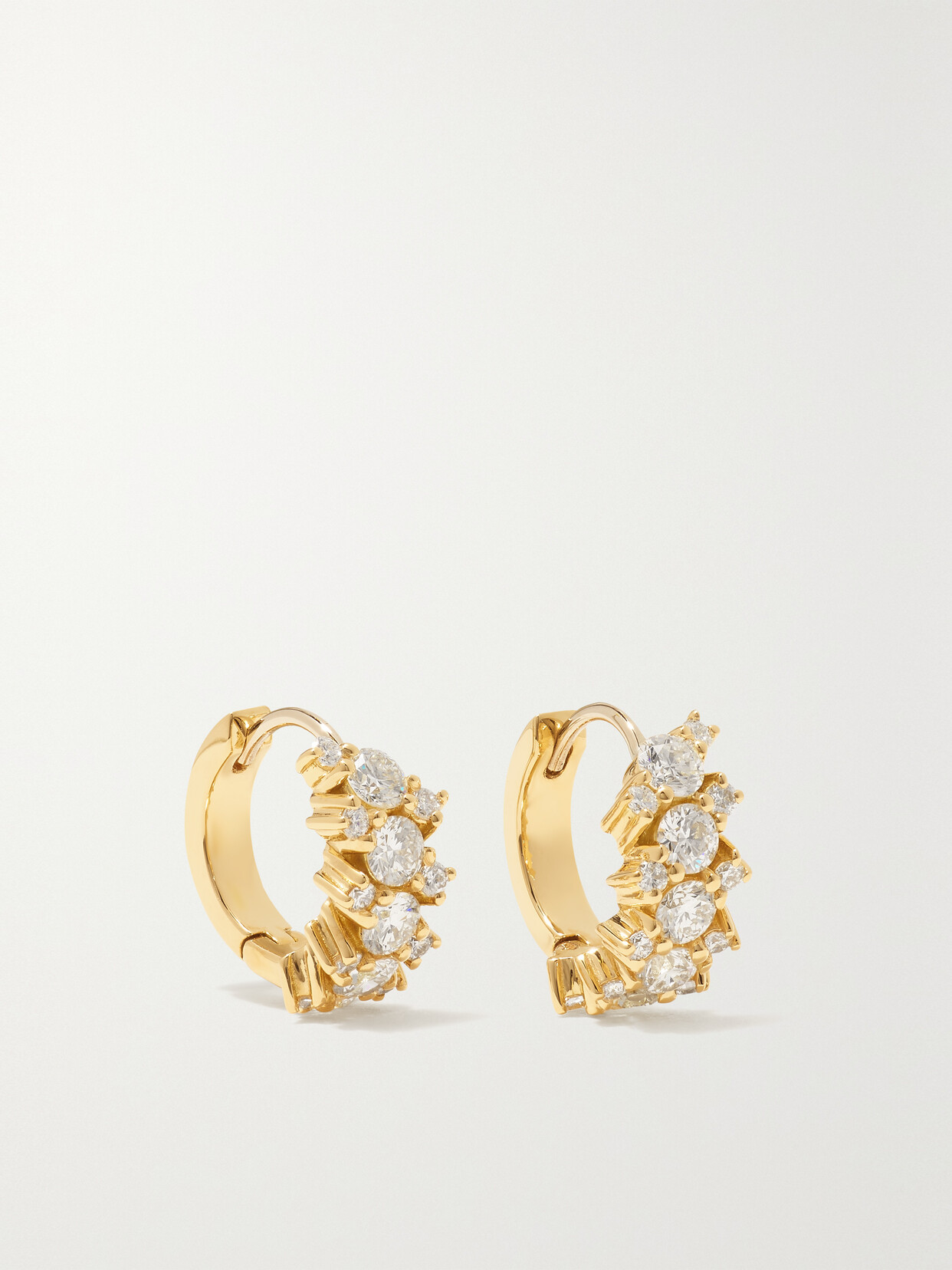 Melissa Kaye Maya 18-karat Diamond Hoop Earrings