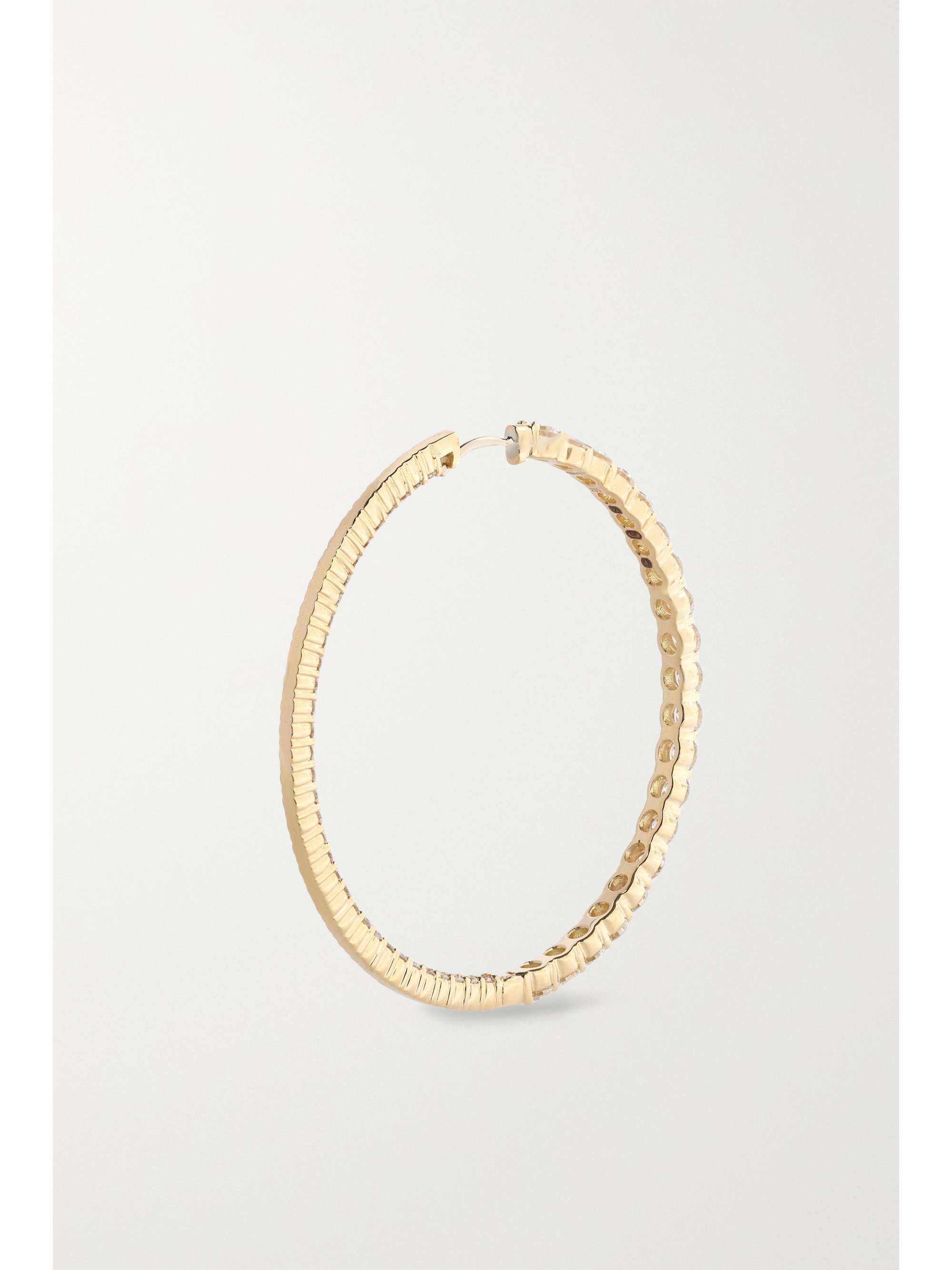 MELISSA KAYE Lenox 18-karat gold diamond hoop earrings