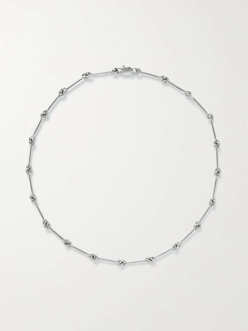 Laura Lombardi + Net Sustain Treccia Platinum-plated Necklace