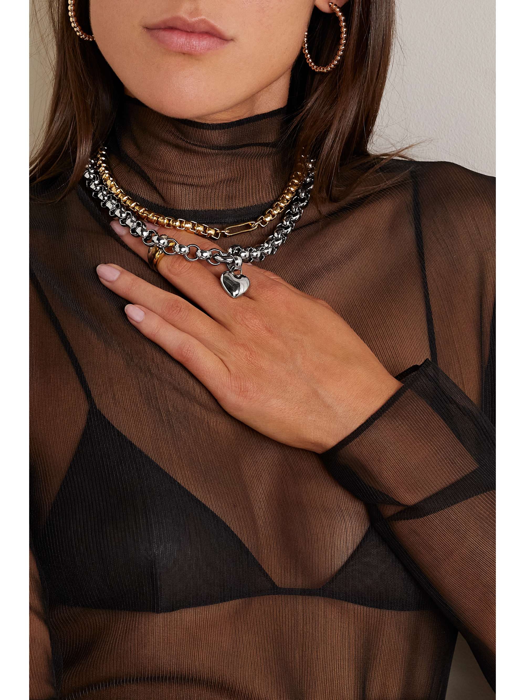 LAURA LOMBARDI Amorina platinum-plated necklace