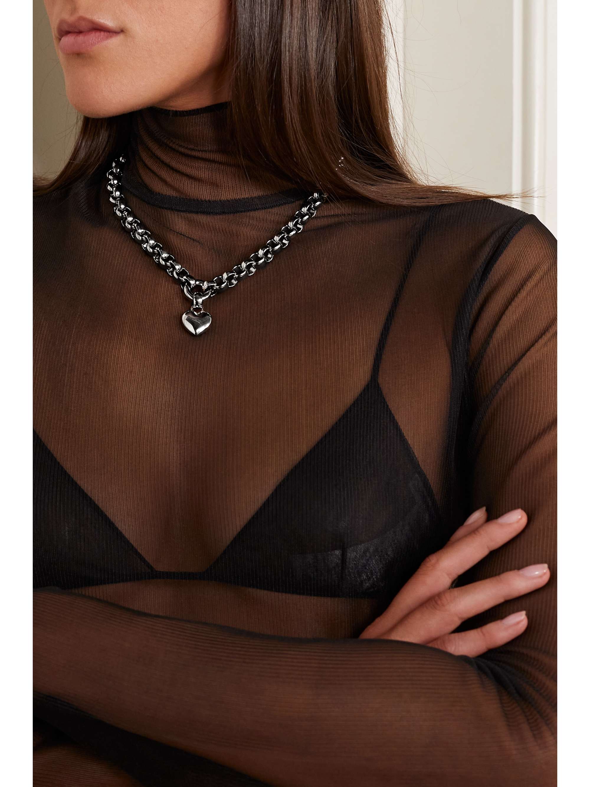 LAURA LOMBARDI Amorina platinum-plated necklace