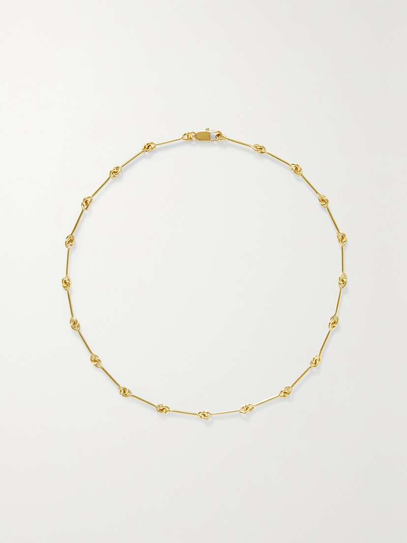 Laura Lombardi + Net Sustain Treccia Gold-plated Necklace