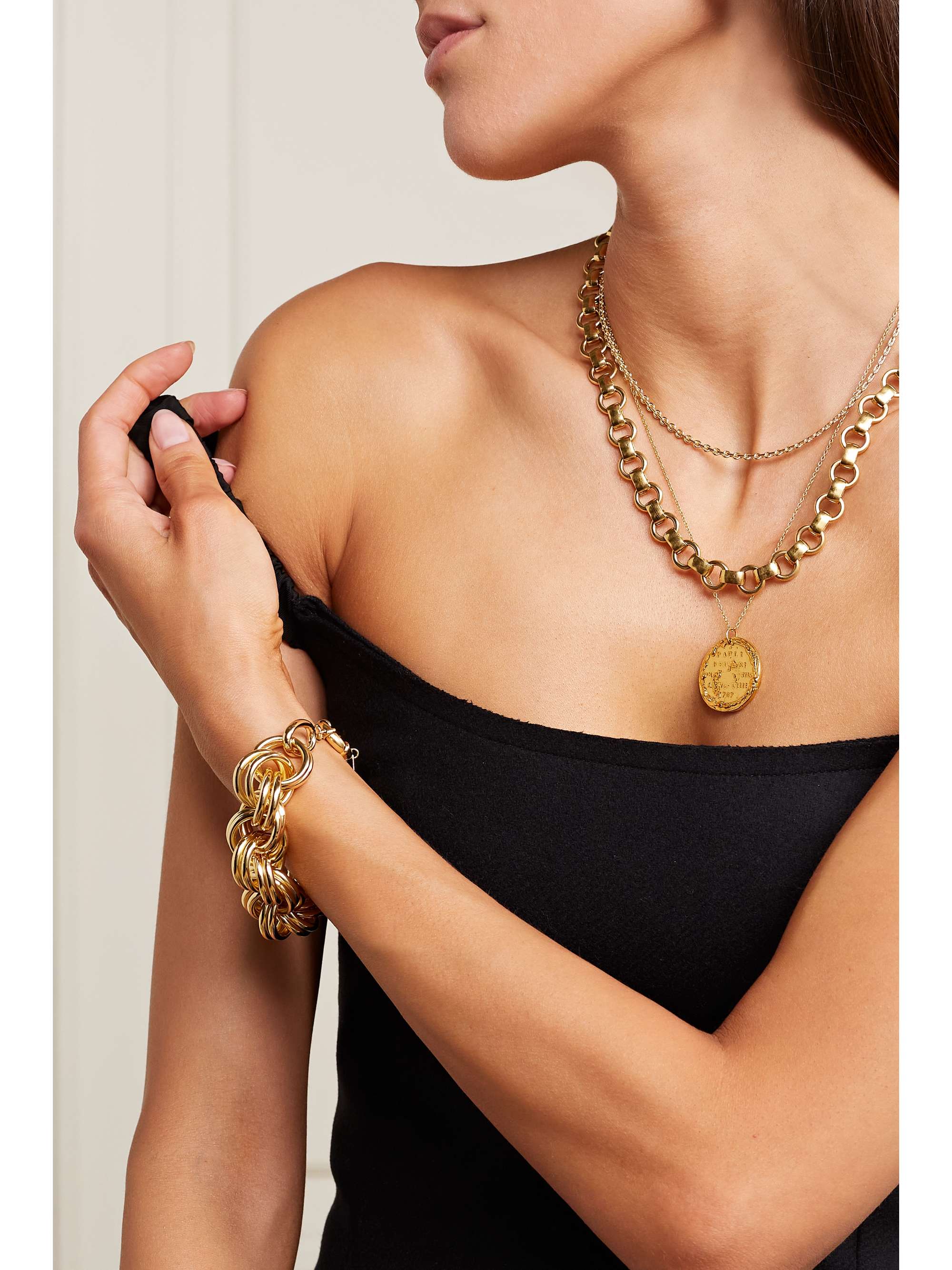 LAURA LOMBARDI Pina gold-plated necklace