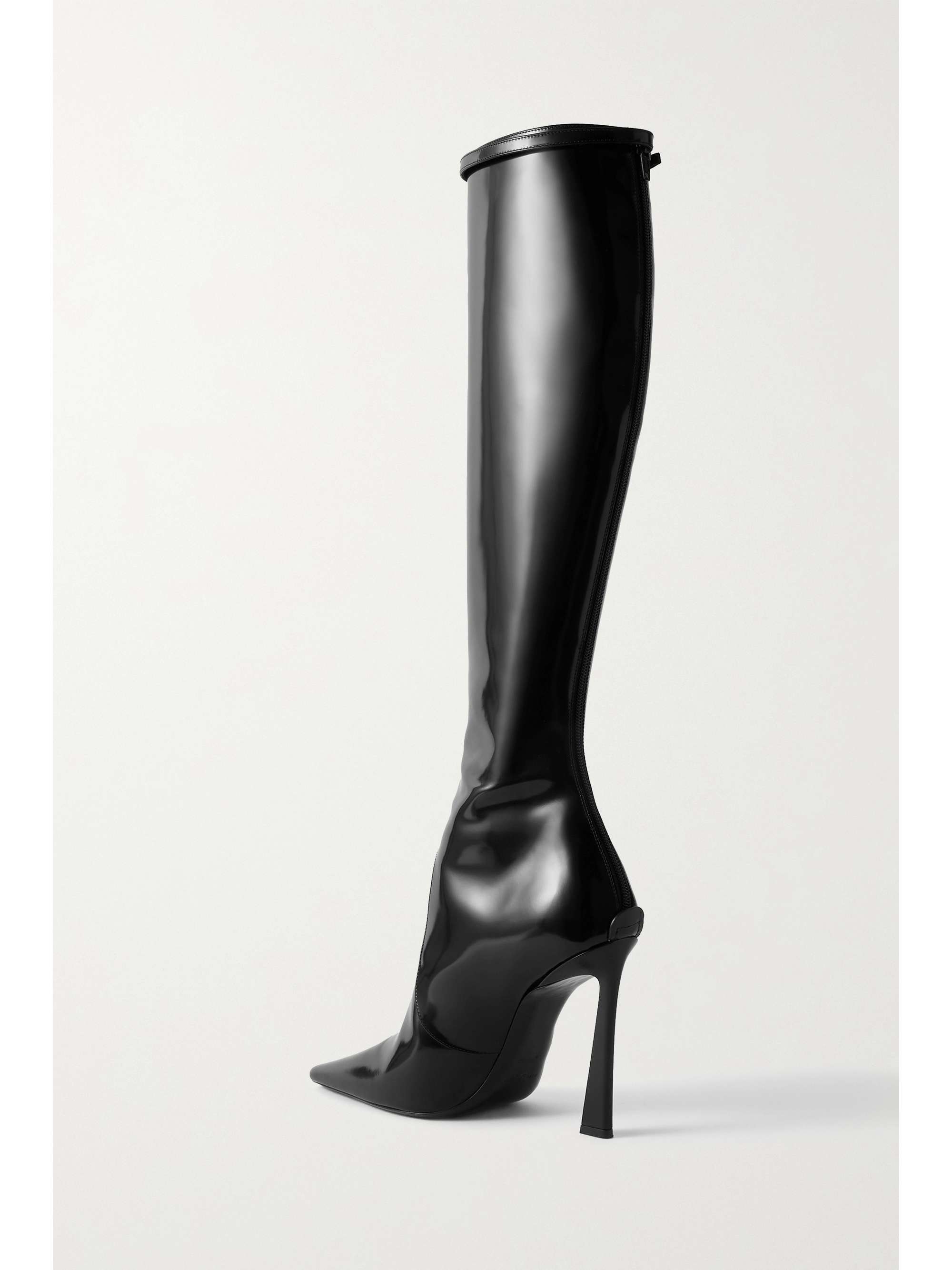SAINT LAURENT Justify patent-leather knee boots