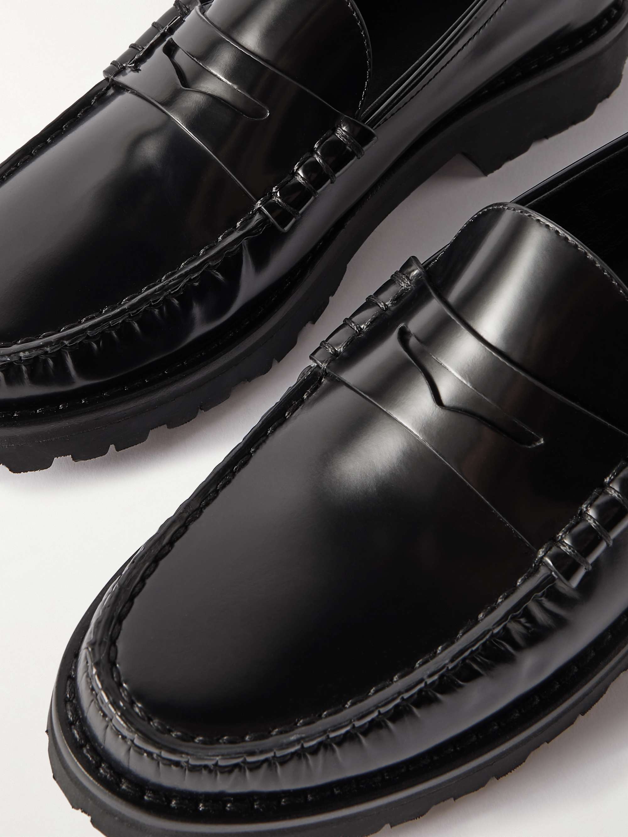 SAINT LAURENT Leather loafers