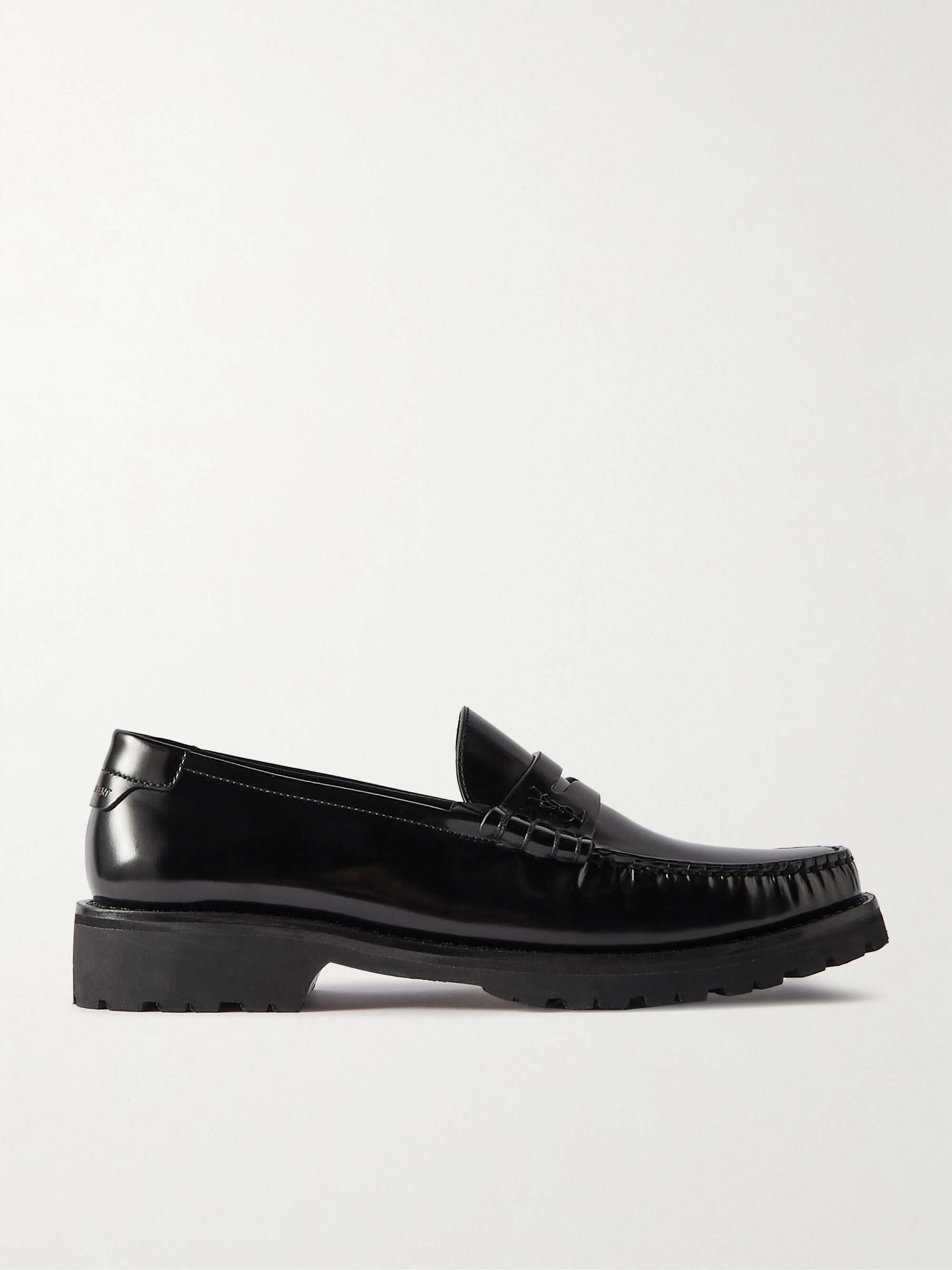 Mattia Spikes studded patent-leather loafers