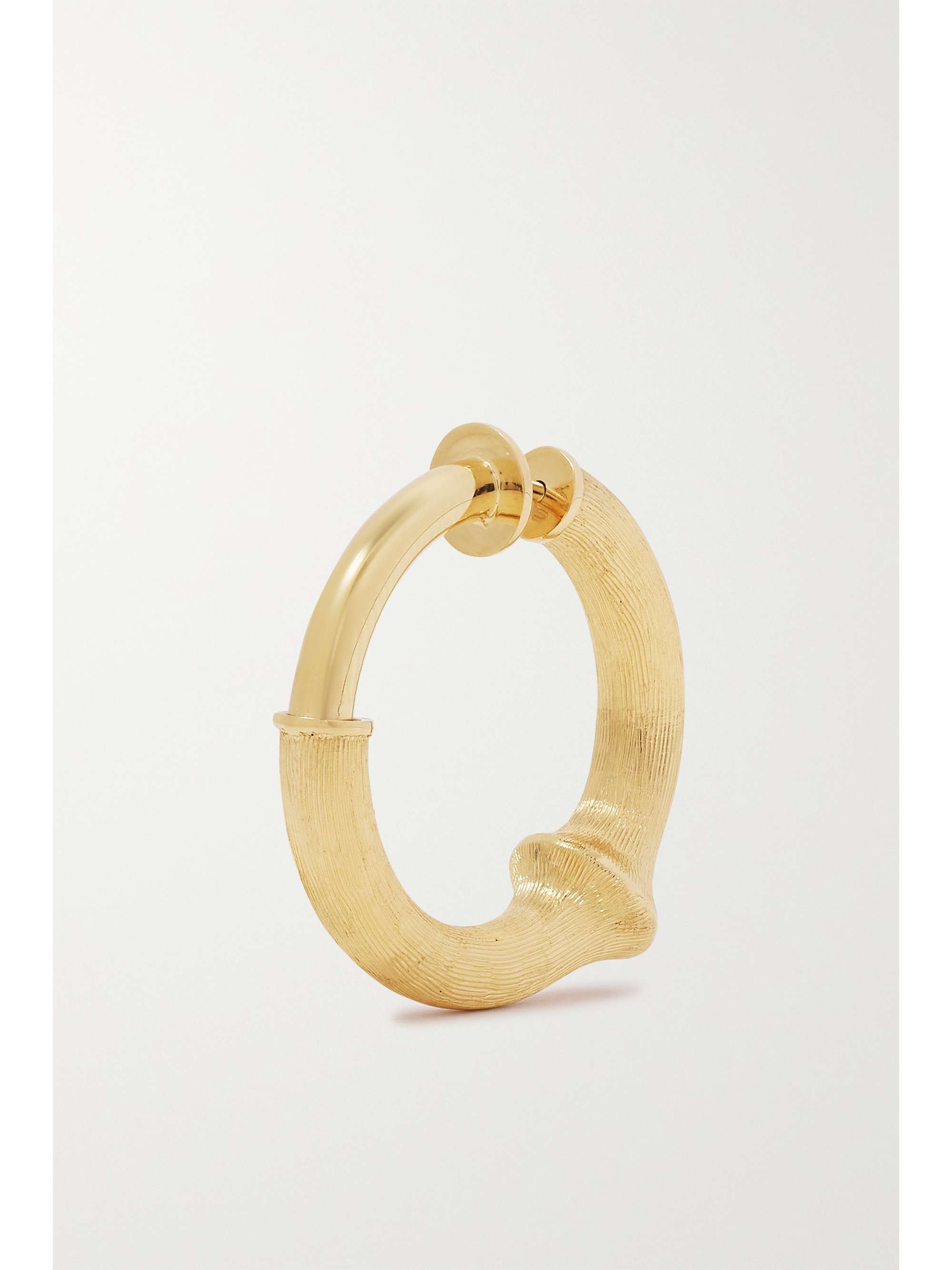 OLE LYNGGAARD COPENHAGEN Nature small 18-karat gold single hoop earring