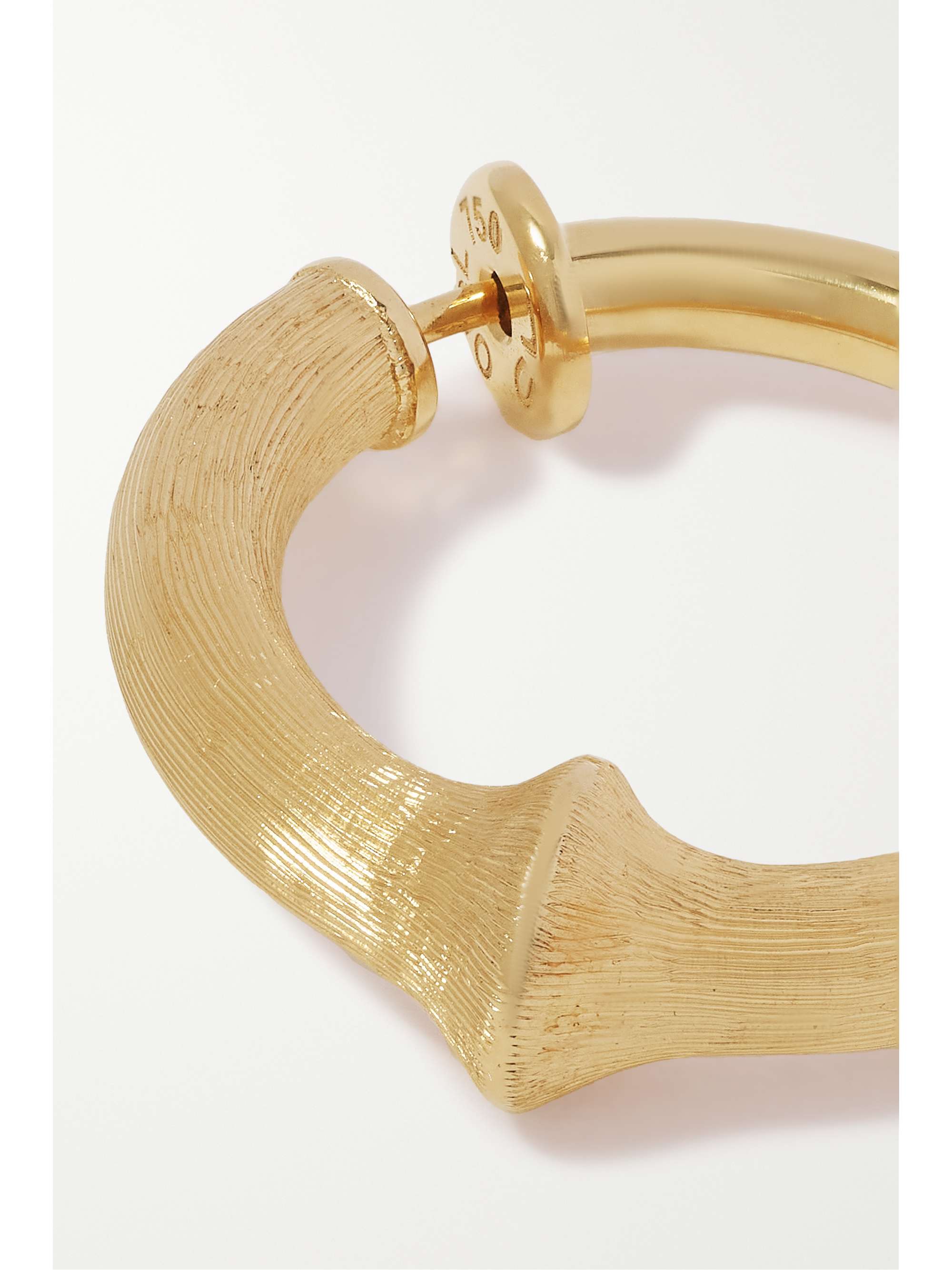OLE LYNGGAARD COPENHAGEN Nature small 18-karat gold single hoop earring