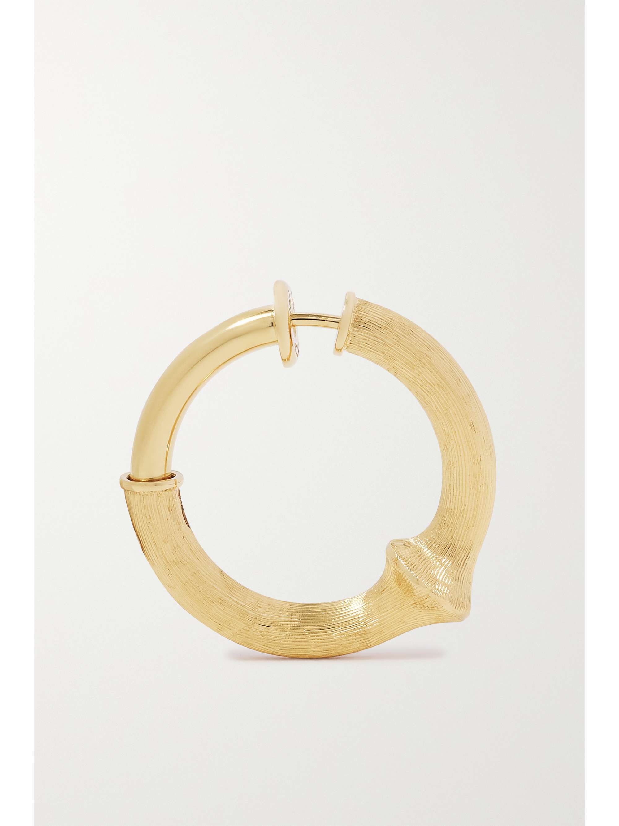 OLE LYNGGAARD COPENHAGEN Nature small 18-karat gold single hoop earring